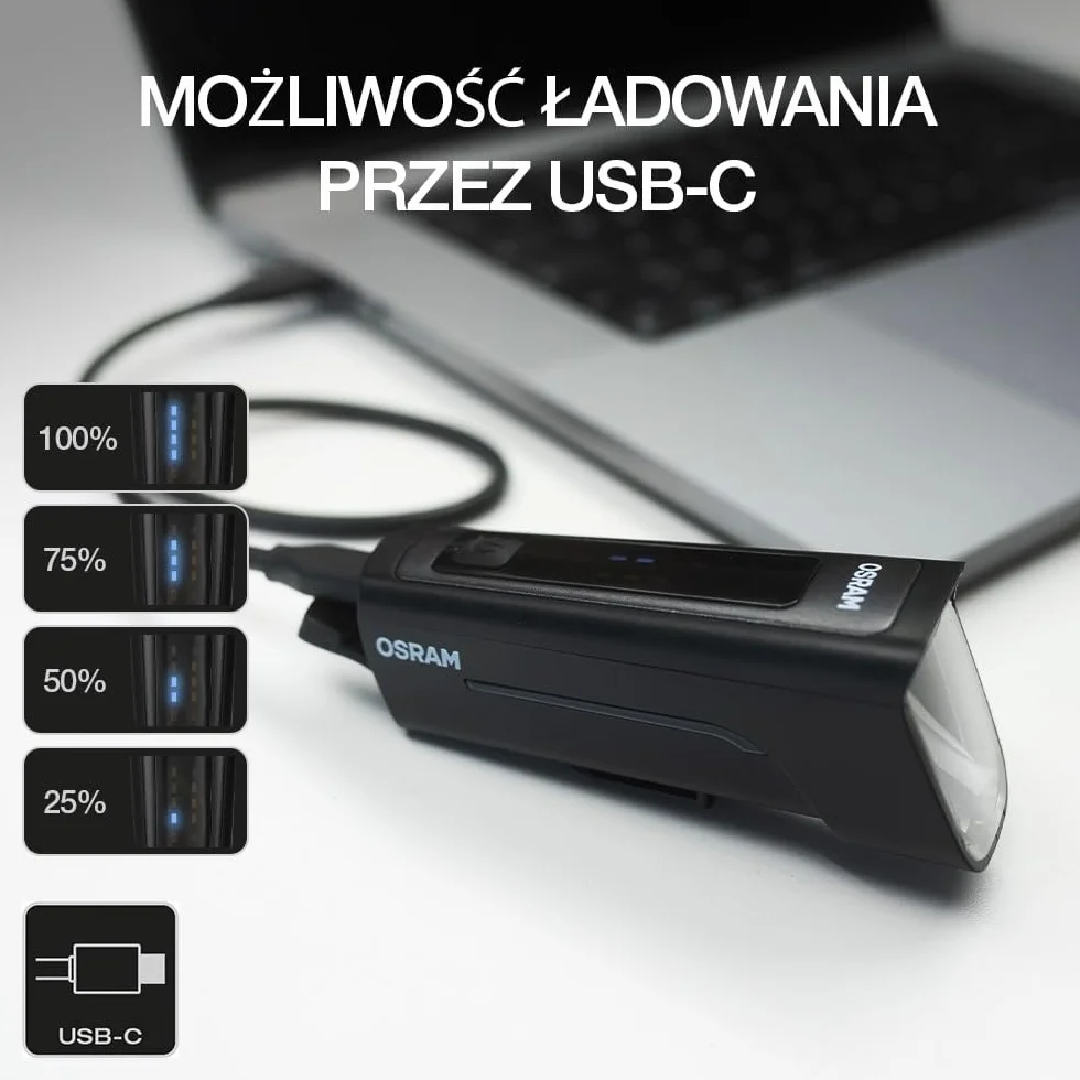 OSRAM LEDsBIKE RACE 80 SET, zestaw akumulatorowych lampek rowerowych LED, 80 luksów