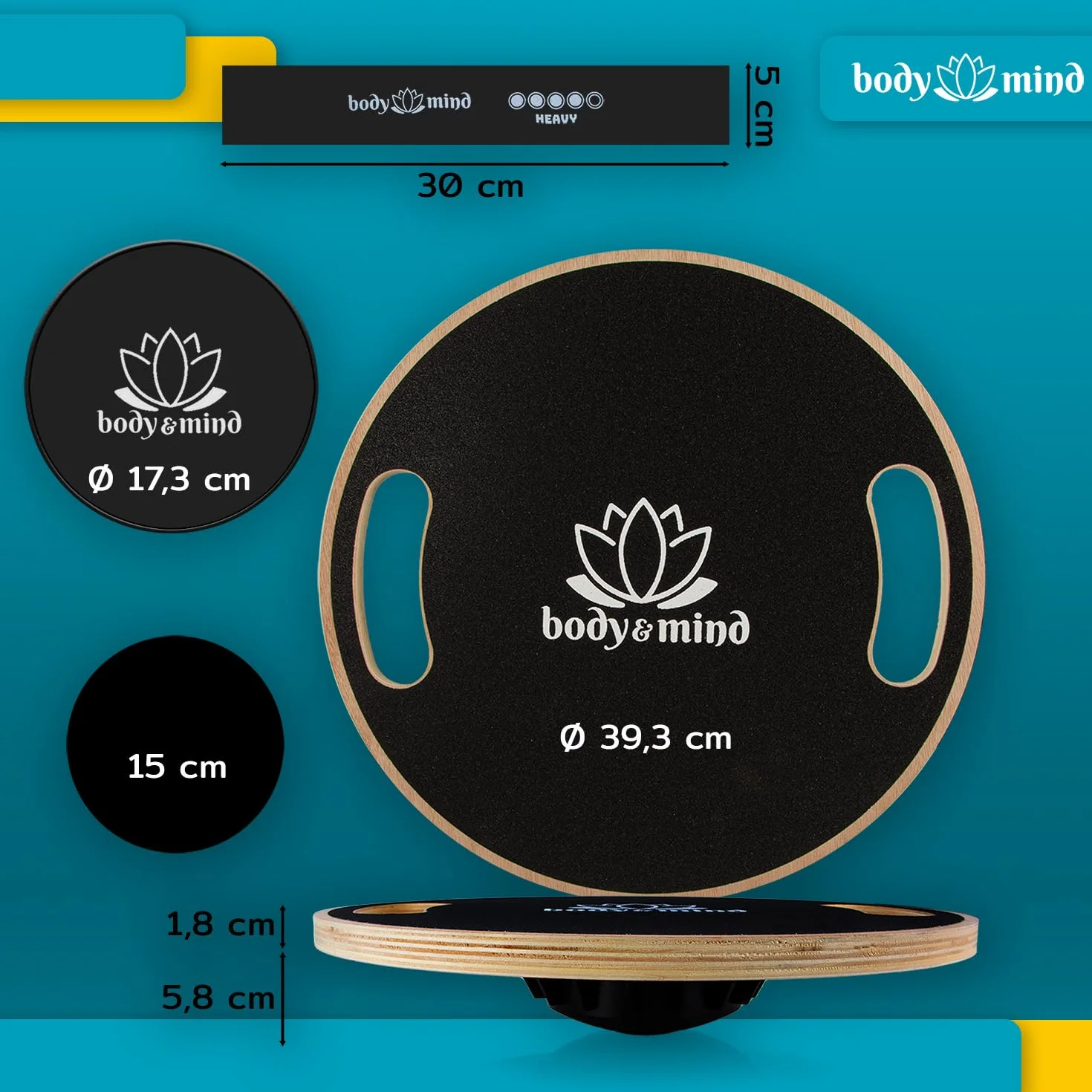 Balance-Board Deluxe chybotliwa deska do fizjoterapii i treningu żyroskopowego