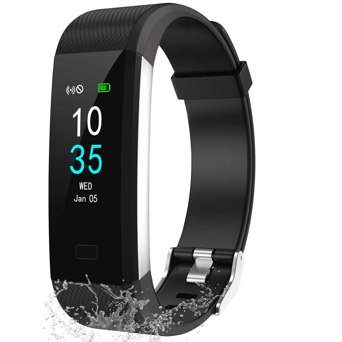 LEBEXY Bransoletka fitness, wodoszczelna IP68, zegarek fitness, smartwatch, krokomierz, monitor aktywności, licznik kalorii, zegarek sportowy