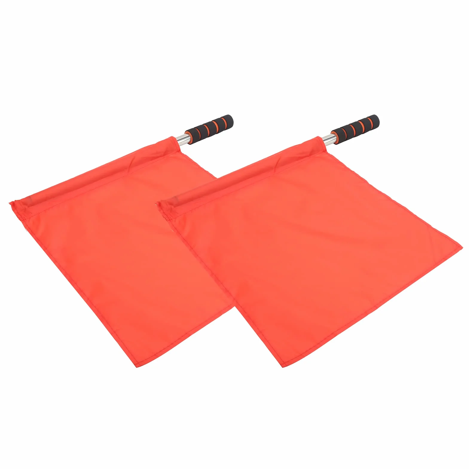 2 Szt. Flaga Sędziego Sportowego, Flaga Ręczna ze Stali Nierdzewnej, Czerwona Flaga Sygnałowa, Gąbkowy Uchwyt, Specjalne Flagi Sportowe Patrolowe, Flaga Liniowego, Oficjalna Flaga Wydajności do Piłki