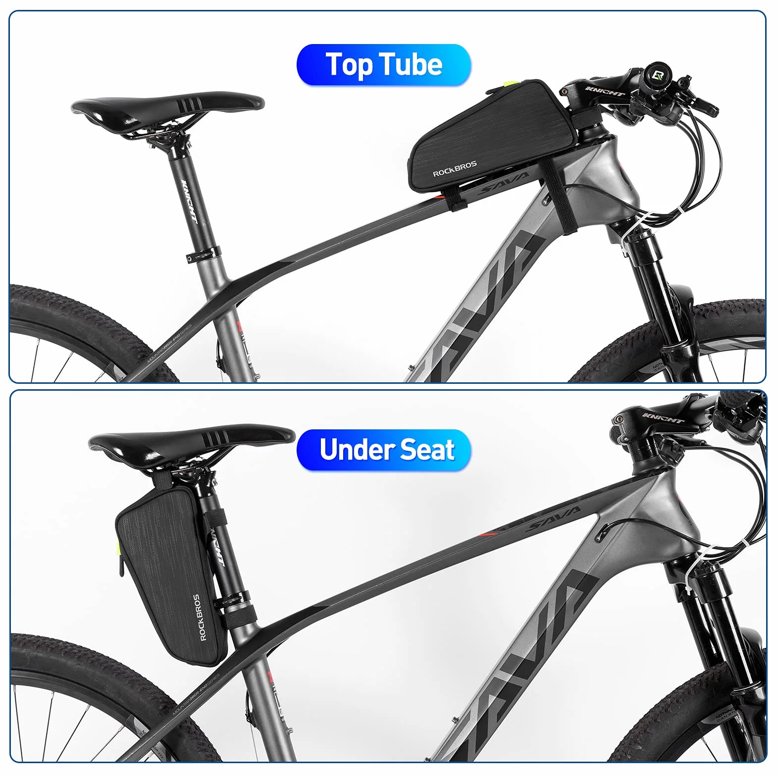 ROCKBROS Torba na Ramę Rowerowa na Górną Rurę Wąski Kształt MTB 1,1 L