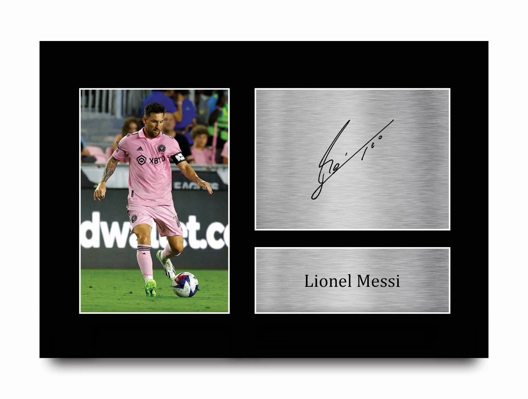 Lionel Messi Inter Miami A4 Zdjęcie Z Autografem Prezent Dla Kibiców Piłki Nożnej
