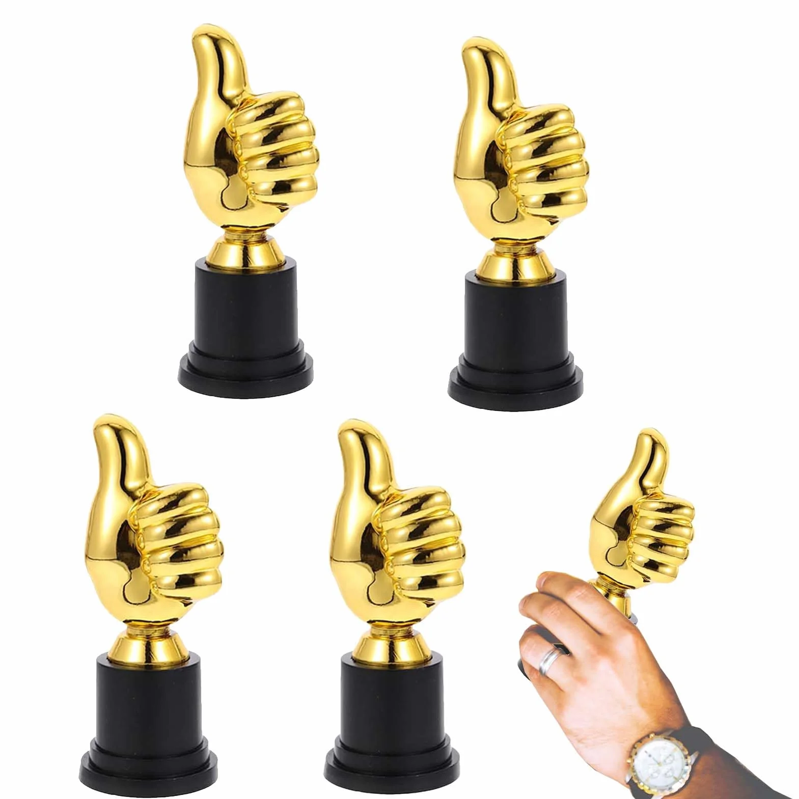 4 sztuki pucharów dla dzieci, złoty kciuk trofeum dla dzieci, spersonalizowany prezent, puchar na urodziny dziecka, puchar piłki nożnej, najlepszy wybór, mini puchar