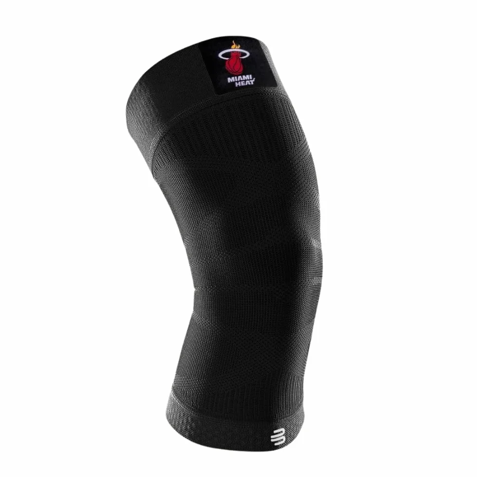 BAUERFEIND Opaska na kolano „Sports Compression Knee Support NBA“, 1 unisexowa opaska na kolano do sportów piłkarskich, opaska na kolano do koszykówki z logo zespołu