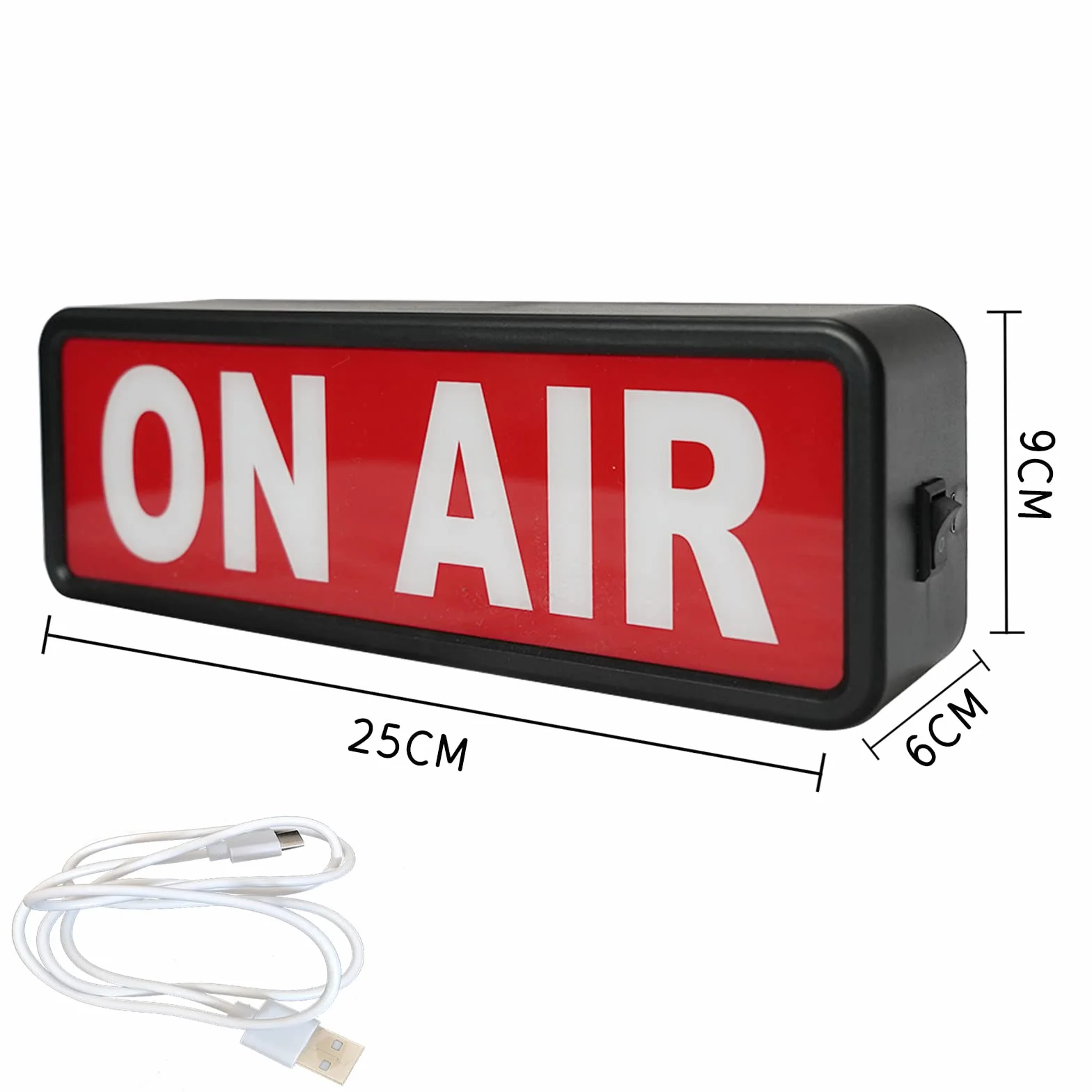 Znak świetlny ON AIR Recording Sign Studio Warning Sign dla Home Studio Company Desk Wall Decor