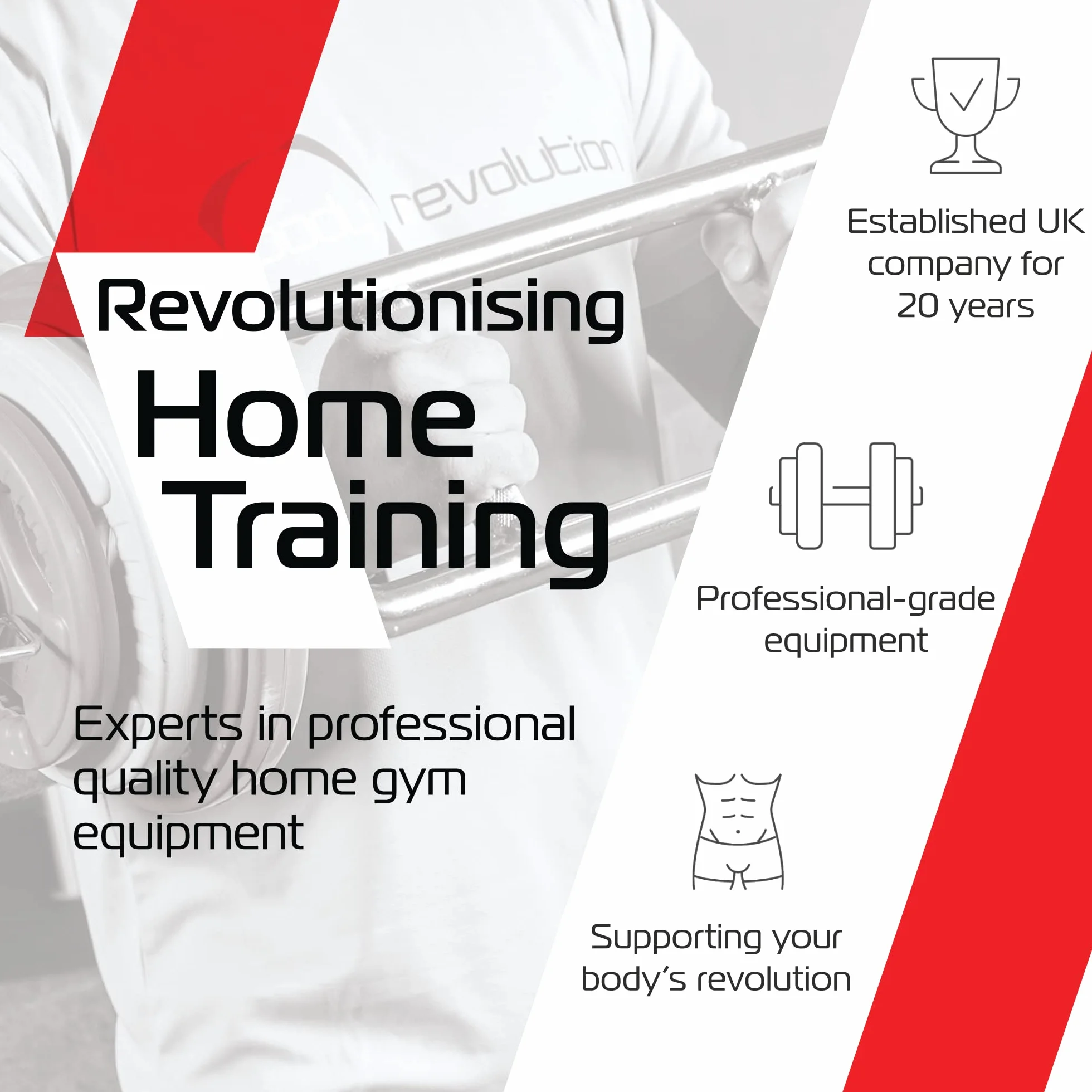 Body Revolution Olimpijskie talerze do sztangi 5 cm Tri-Grip gumowa konstrukcja