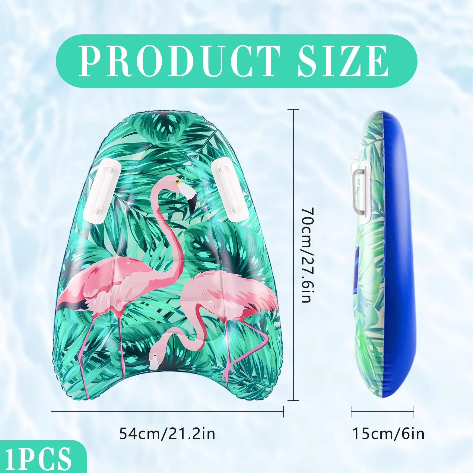 Nadmuchiwana deska surfingowa dla dzieci, przenośna, z uchwytami, nadmuchiwana, deska surfingowa, dla dzieci, do surfowania na plaży, na basen, do pływania, na lato, do sportów wodnych