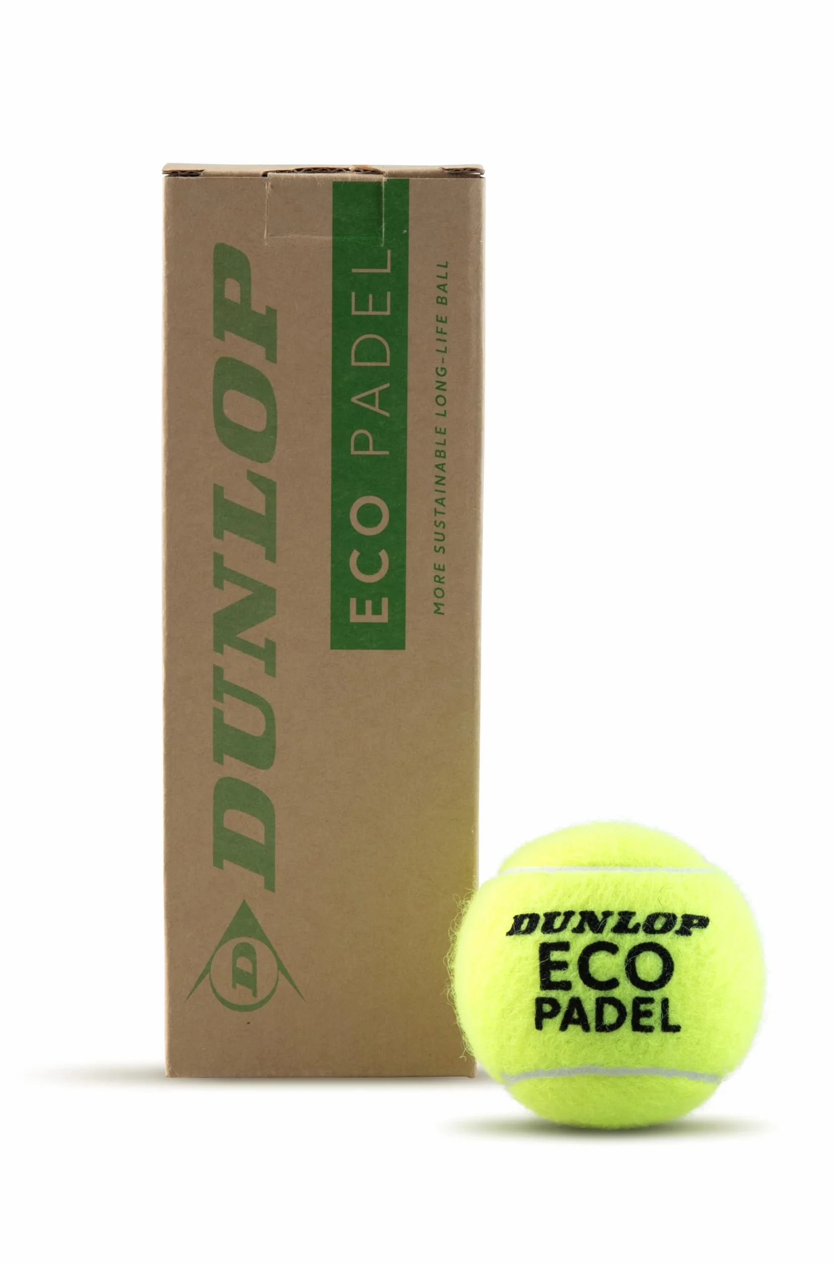Dunlop Eco Padel (bez nacisku) - Piłki do padla dla klubów, trenerów i graczy rekreacyjnych (1x3)