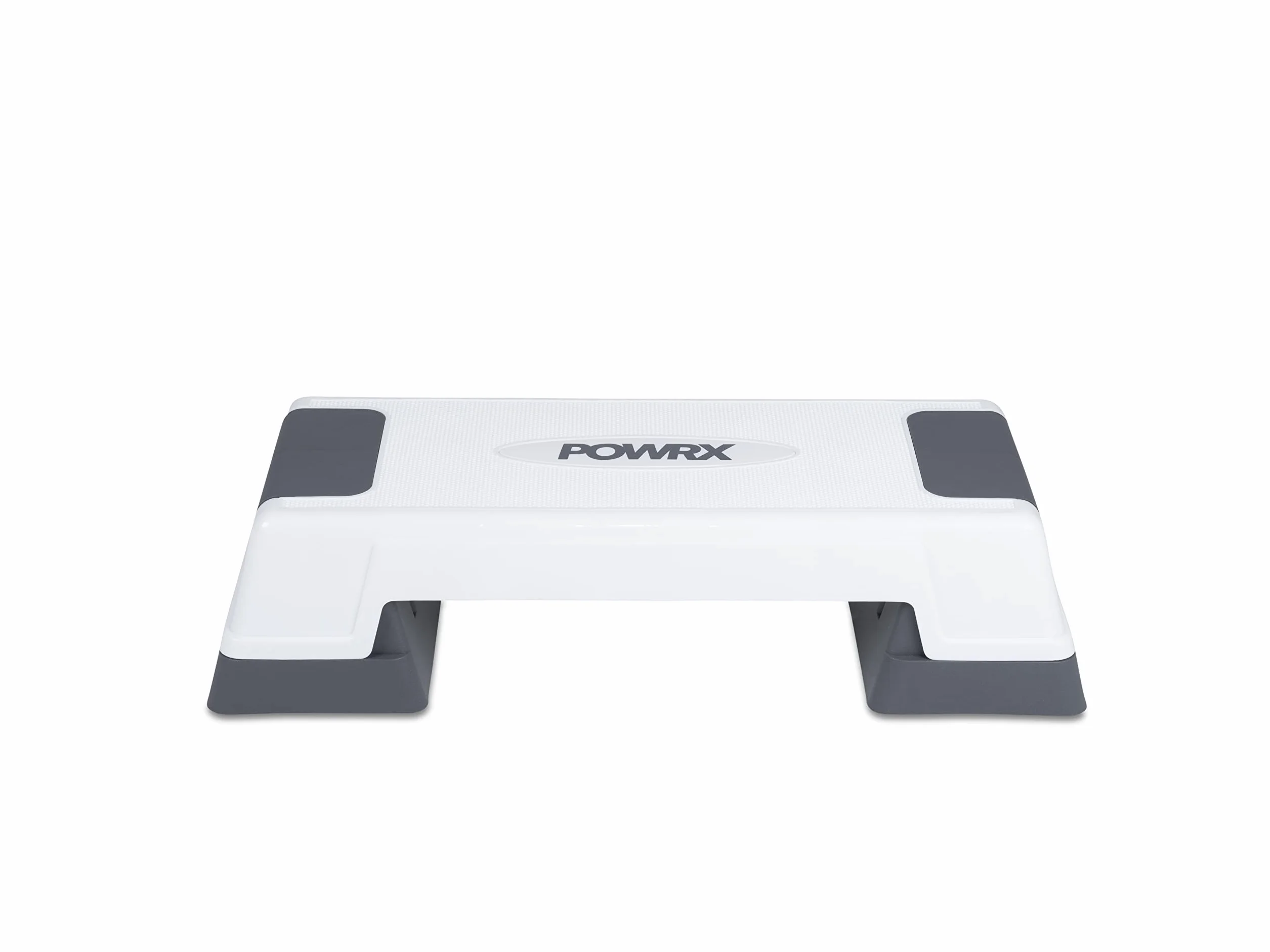 POWRX Aerobic Stepper 12/17/24 cm 3 Stopnie Biały Regulacja Wysokości Antypoślizgowy Step Domowy