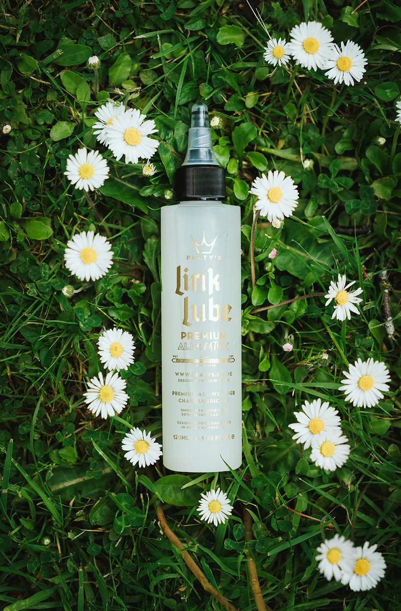 Peaty's Premium Link Lube Smar do łańcucha rowerowego na każdą pogodę - ultra gładki łańcuch, kaseta i koła zębate - 120 ml, biały