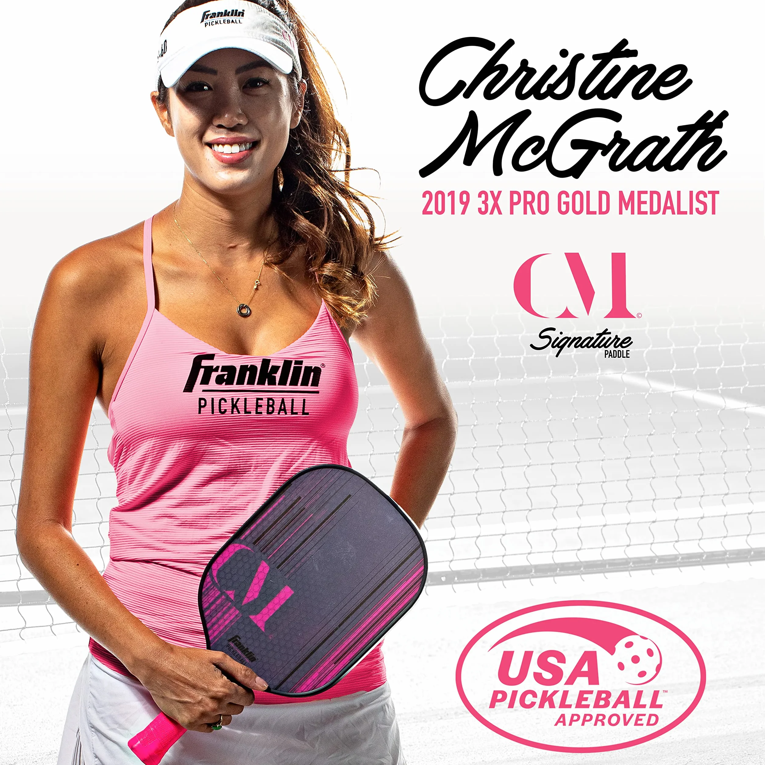 Franklin Sports Ben Johns - Christine McGrath - Aspen Kern - Pro Pickleball Paddles - Pro Tournament Pickleball Paddles z technologią MaxGrit Extra Grip