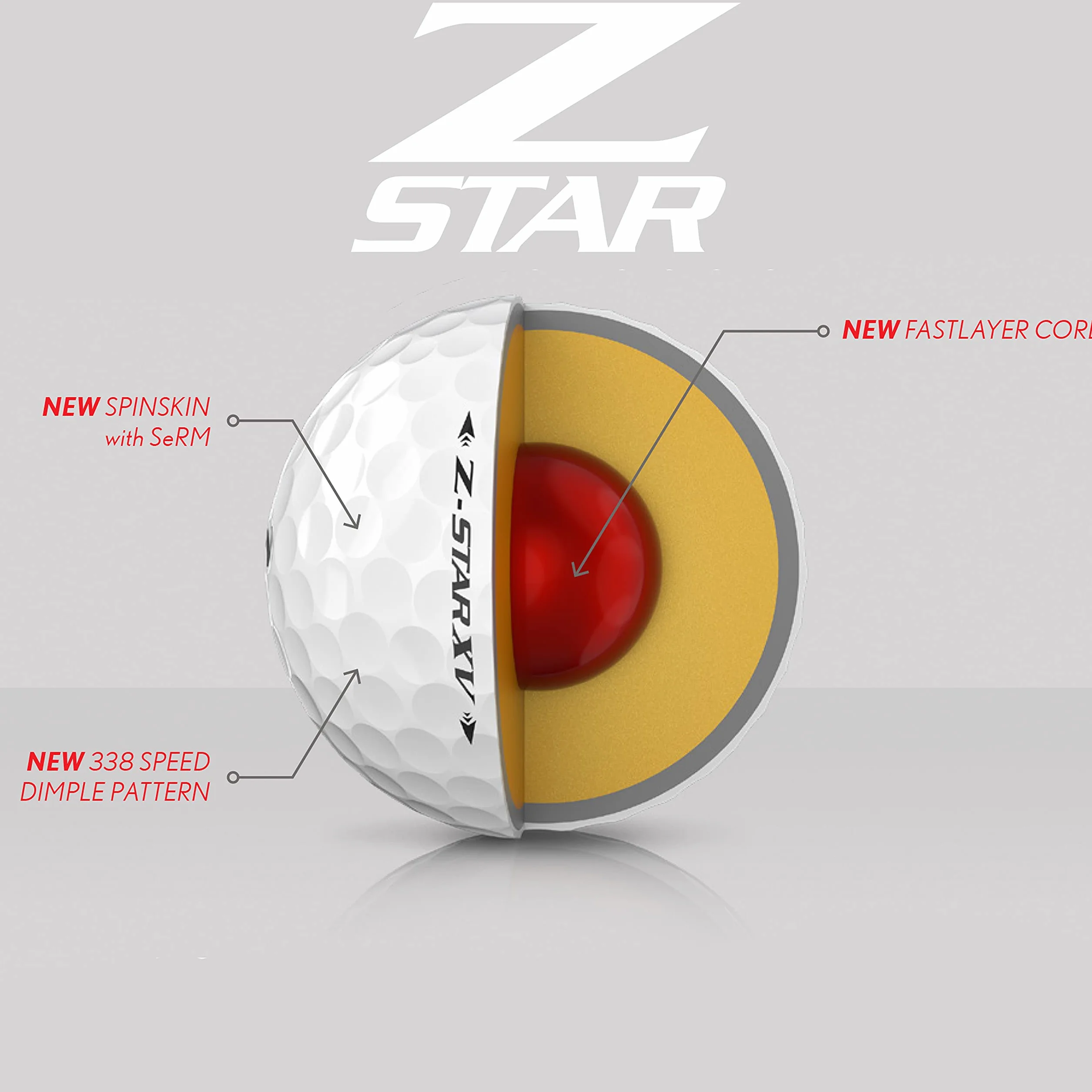 Srixon New Z Star XV 7 – kilkanaście piłek golfowych premium, poziom tras, wydajność, uretan, 4 sztuki, akcesoria golfowe premium i prezenty golfowe