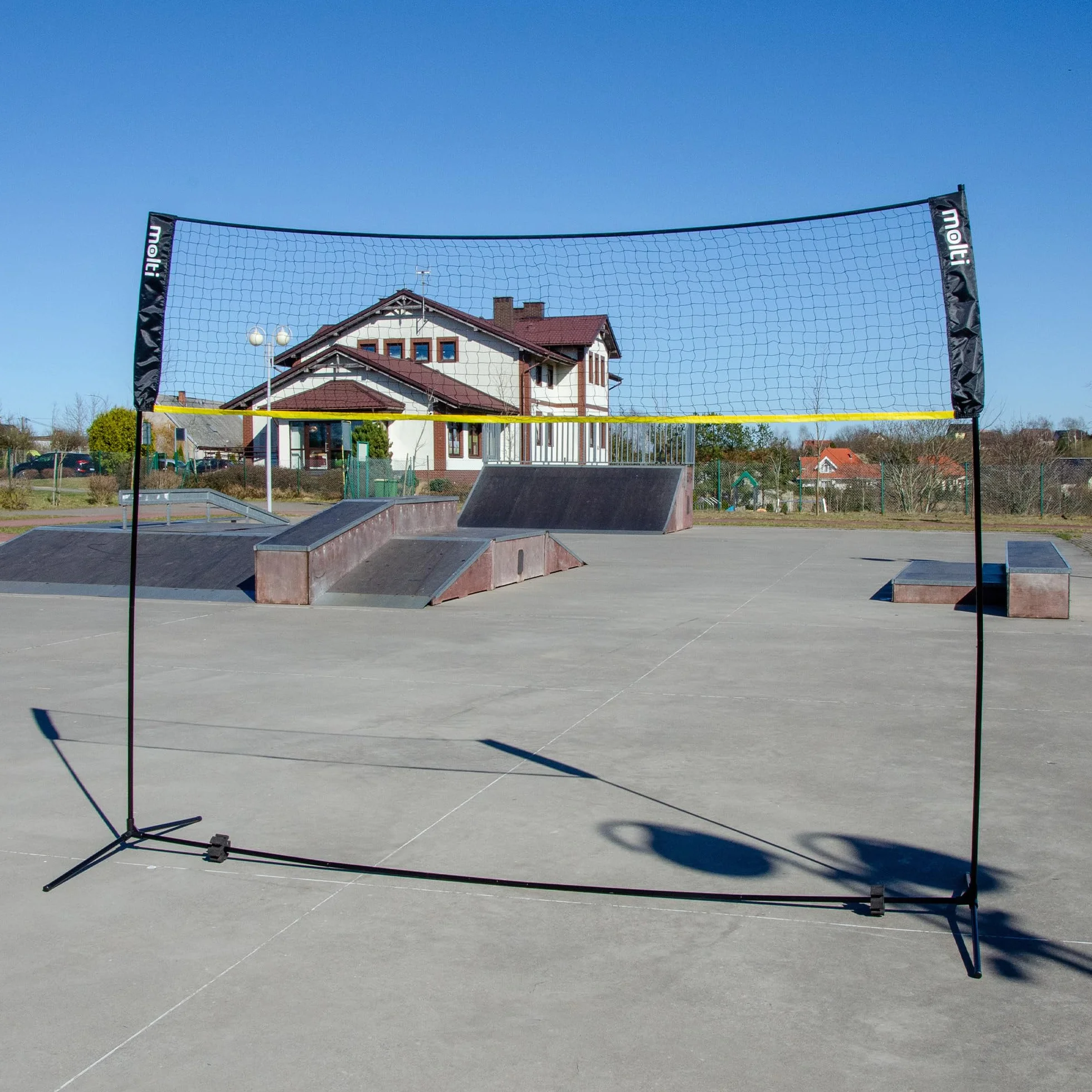 molti Siatka do badmintona, siatkówki, tenisowa, przenośna, z regulacją wysokości, przenośna siatka sportowa 3 w 1, zestaw do tenisa, siatkówki plażowej, ogrodu, parku, wewnątrz i na zewnątrz