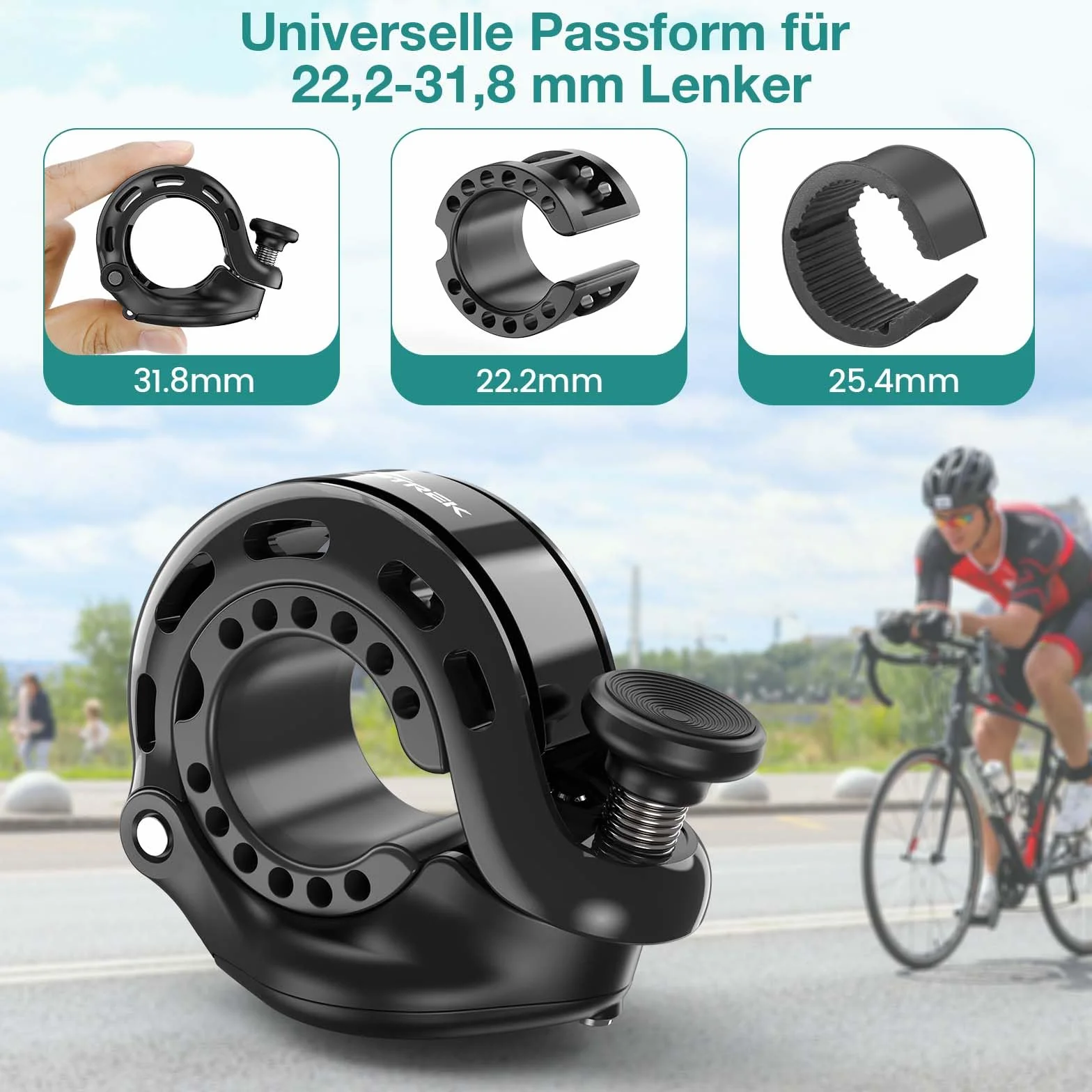 toptrek Dzwonek rowerowy do Apple AirTag 110DB mini dzwonek rowerowy ukryty zabezpieczenie przed kradzieżą do roweru wyścigowego