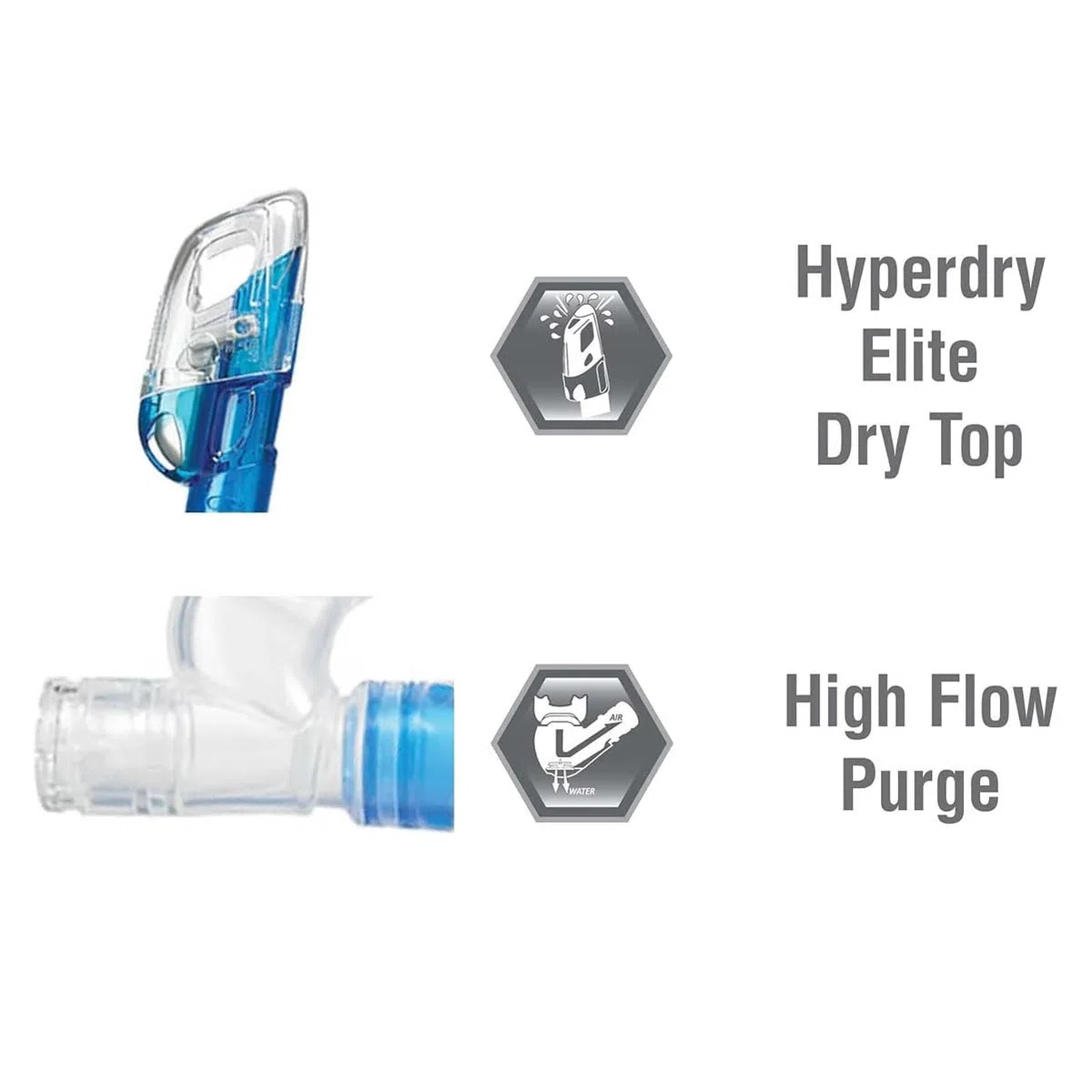 TUSA Sport Youth Mini-Kleio Maska i Dry Snorkel Combo, przezroczysty niebieski