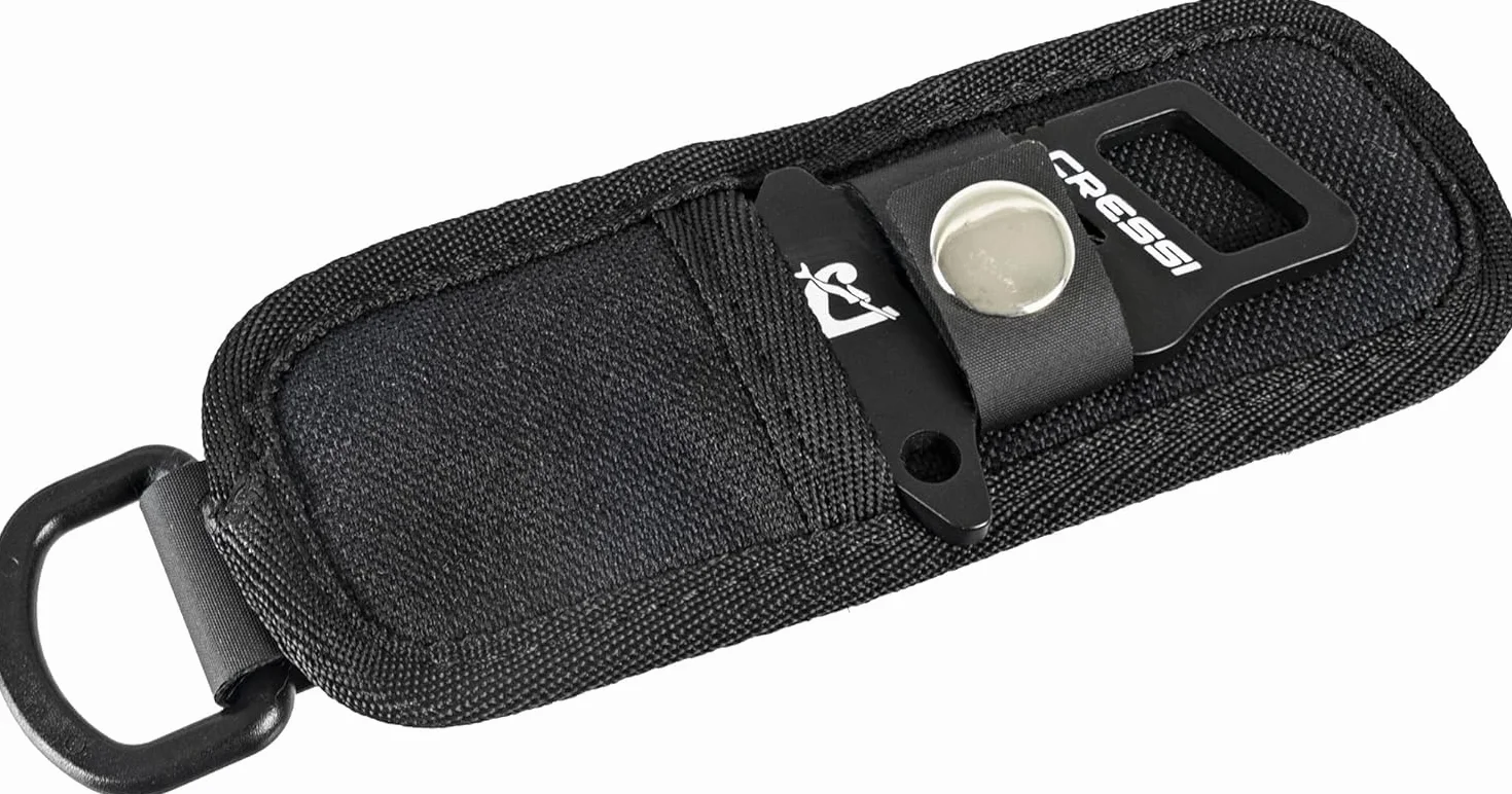 Cressi Kai Mini Knife Profesjonalny Nóż Do Nurkowania, Czarny