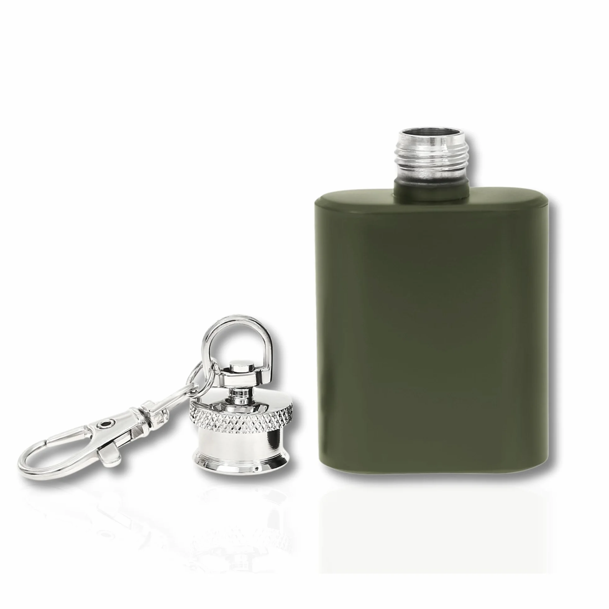 Flanacom Mini Piersiówka 30ml Brelok ze Stali Nierdzewnej – Camping, Outdoor, Prezenty Mężczyzn