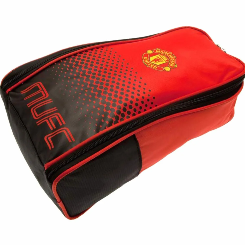 Manchester United Oficjalna torba na buty FC Football Fade Design (jeden rozmiar) (czerwony/czarny), Czerwony/czarny, Rozmiar uniwersalny
