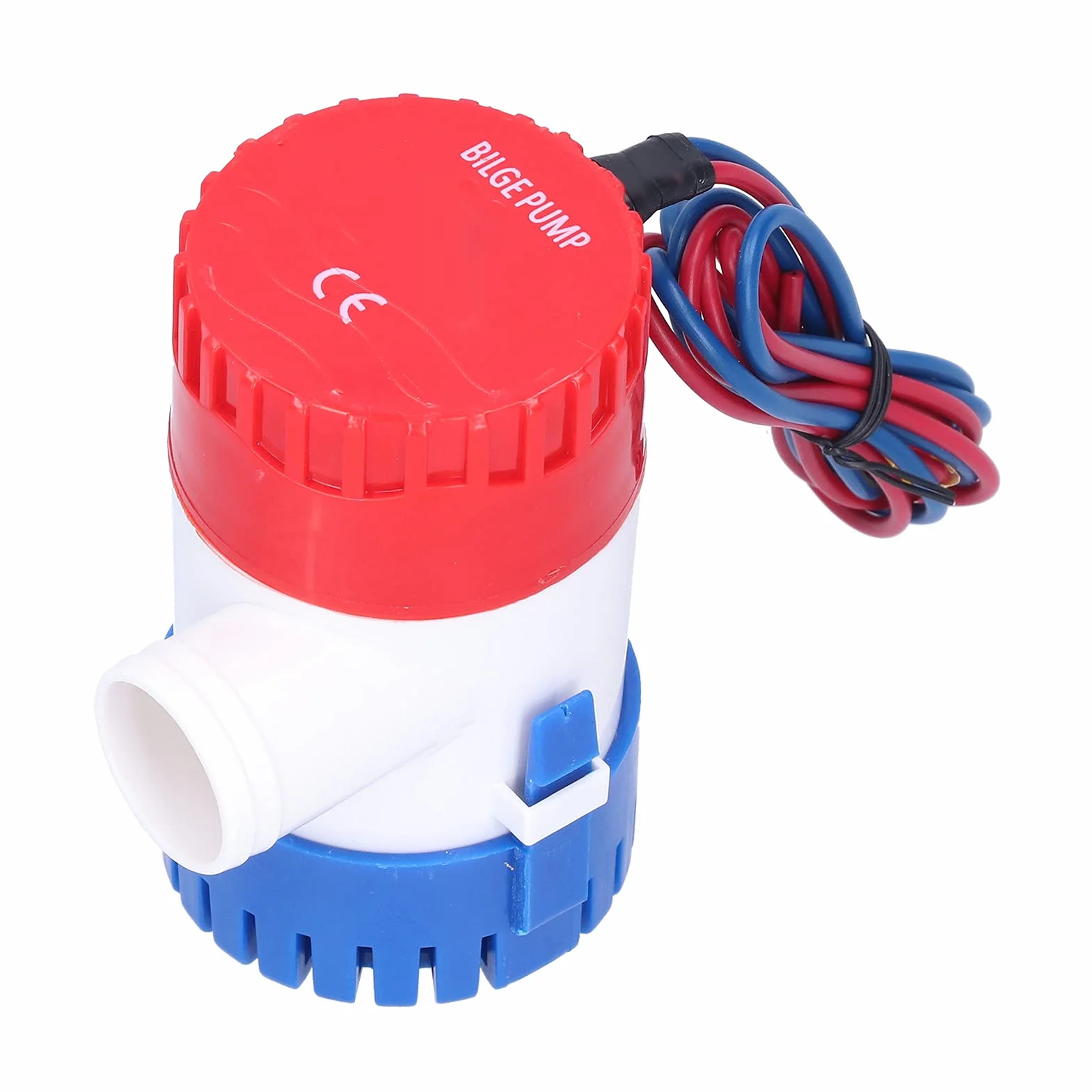 Pompa Zęzowa 12V/24V 350/500/750/1100GPH, Pompa Zęzowa o Niskim Poziomie Hałasu, Przełącznik Półautomatyczny Elektryczna Mała Pompa Zanurzeniowa do Drenażu Zapewnia Moc(24V-500GPH)