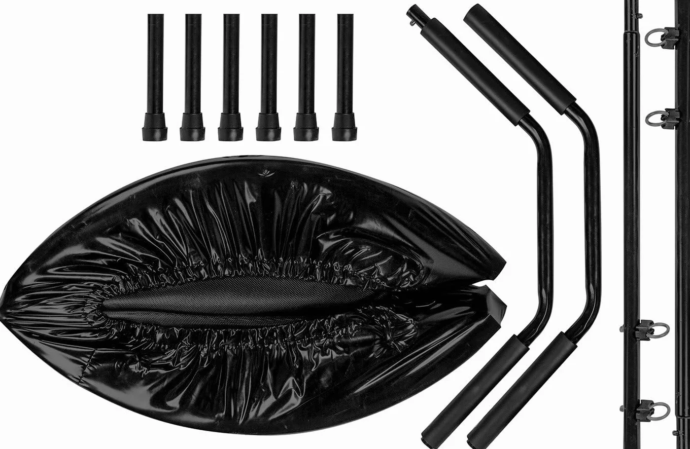 VirtuFit Składana trampolina fitness z uchwytem – czarna – 100 cm