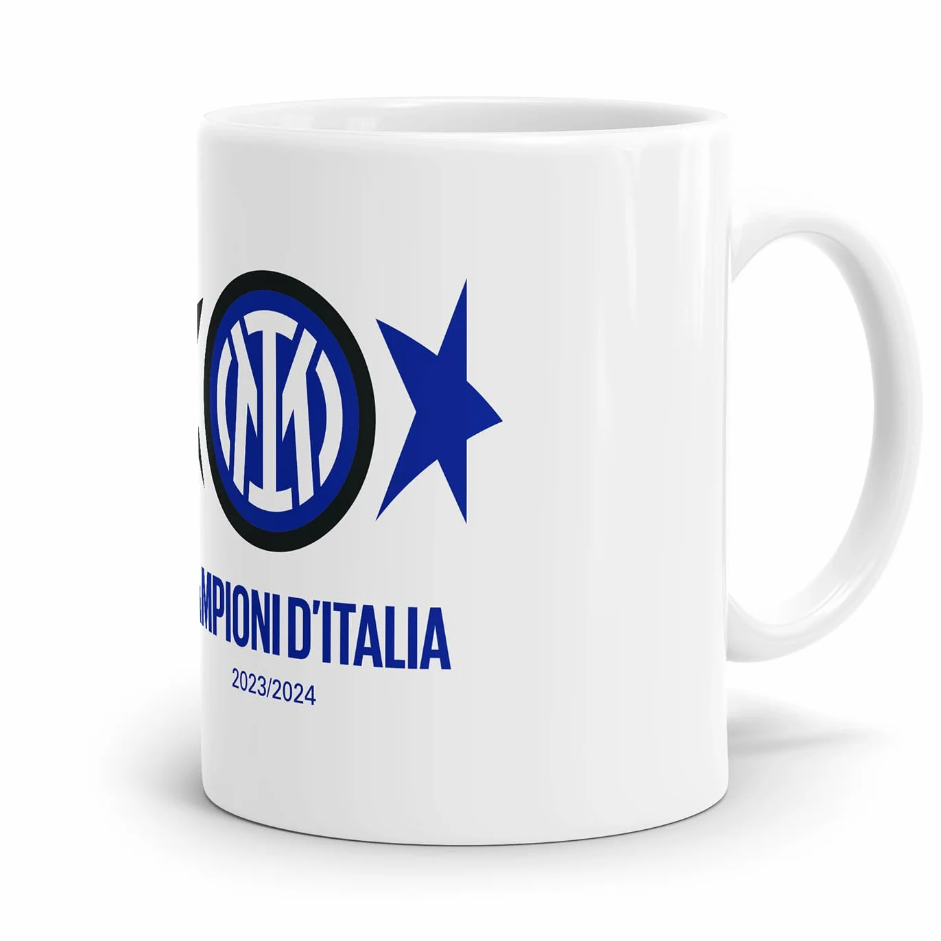Inter - Ceramiczny kubek Scudetto 2024, 2 gwiazdki, mistrzowie Włoch, oficjalny produkt idealny prezent dla fanów Nerazzurri
