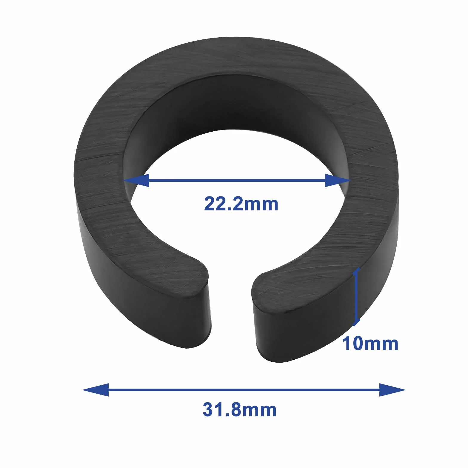 Create idea Gumowa podkładka redukcyjna typu otwartego 22,2/25,4 mm do adaptera kierownicy rowerowej 31,8 mm lub montażu kompatybilna z uchwytami na butelki do komputera rowerowego