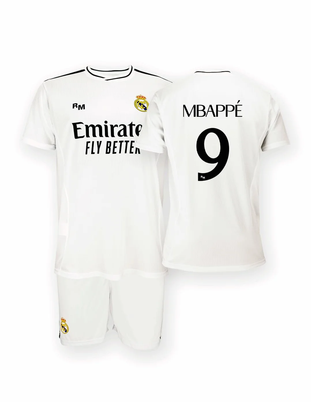Real Madrid Dzieci Zestaw Domowy Sezon 24/25, Mbappé, 10 Lat, Replika Z Oficjalną Licencją