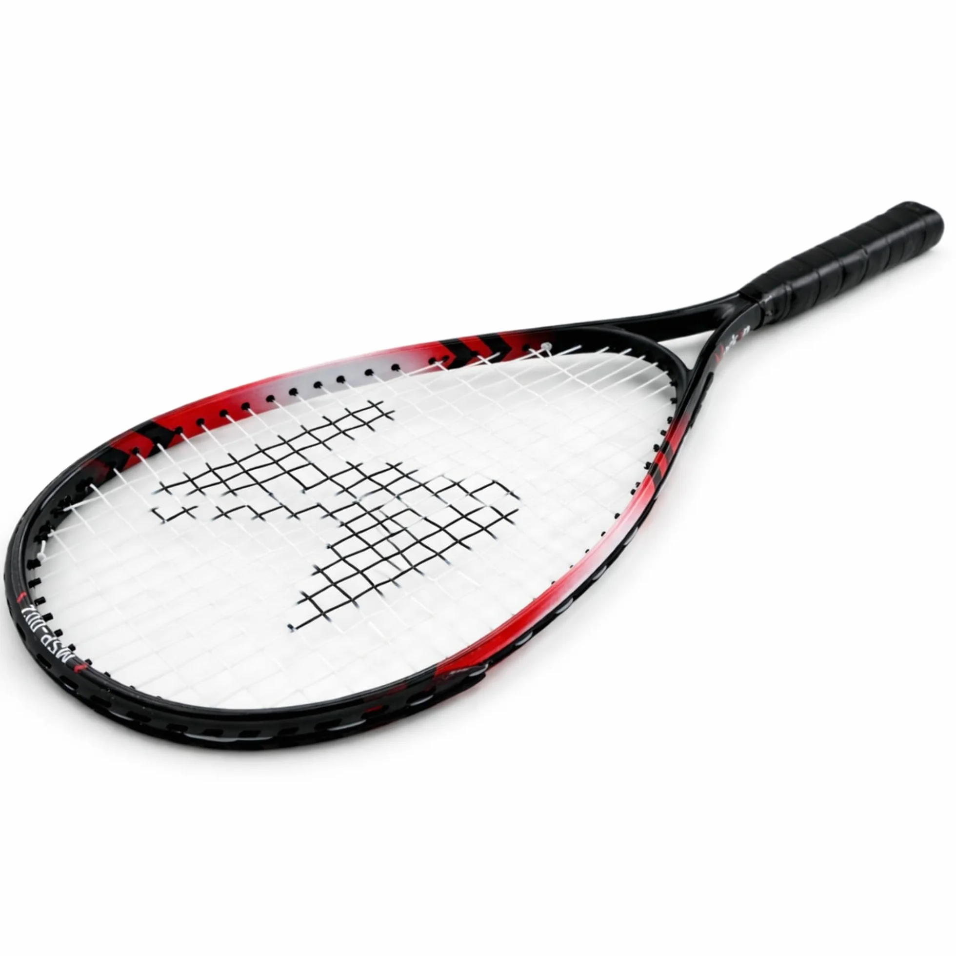 Zestaw do speed-badmintona, 2 aluminiowe rakiety 58,9 cm, 5 lotek nylon, piłka, wyznaczniki pola, torba