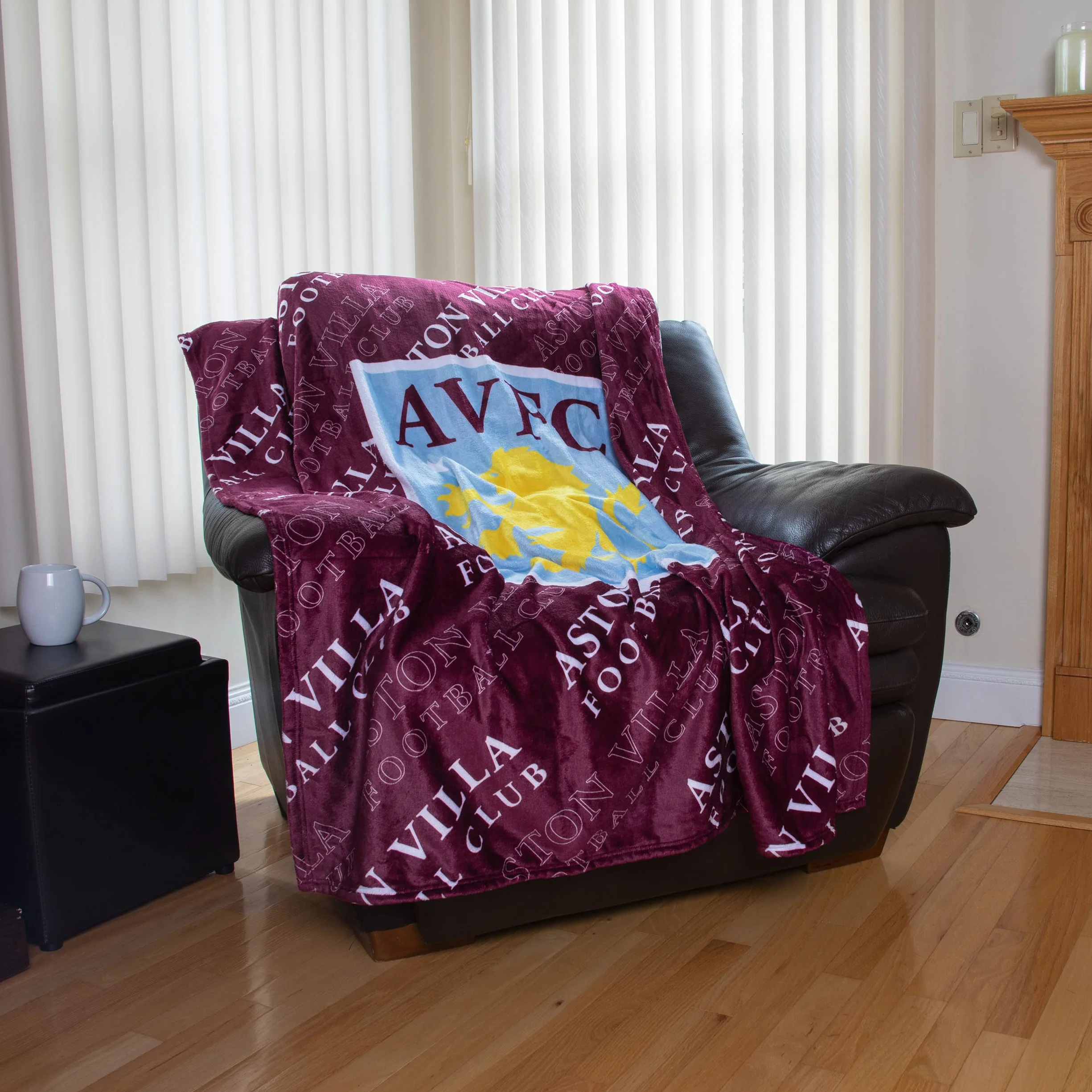 FOCO Premier League Football Aston Villa narzuta na łóżko dla kibica