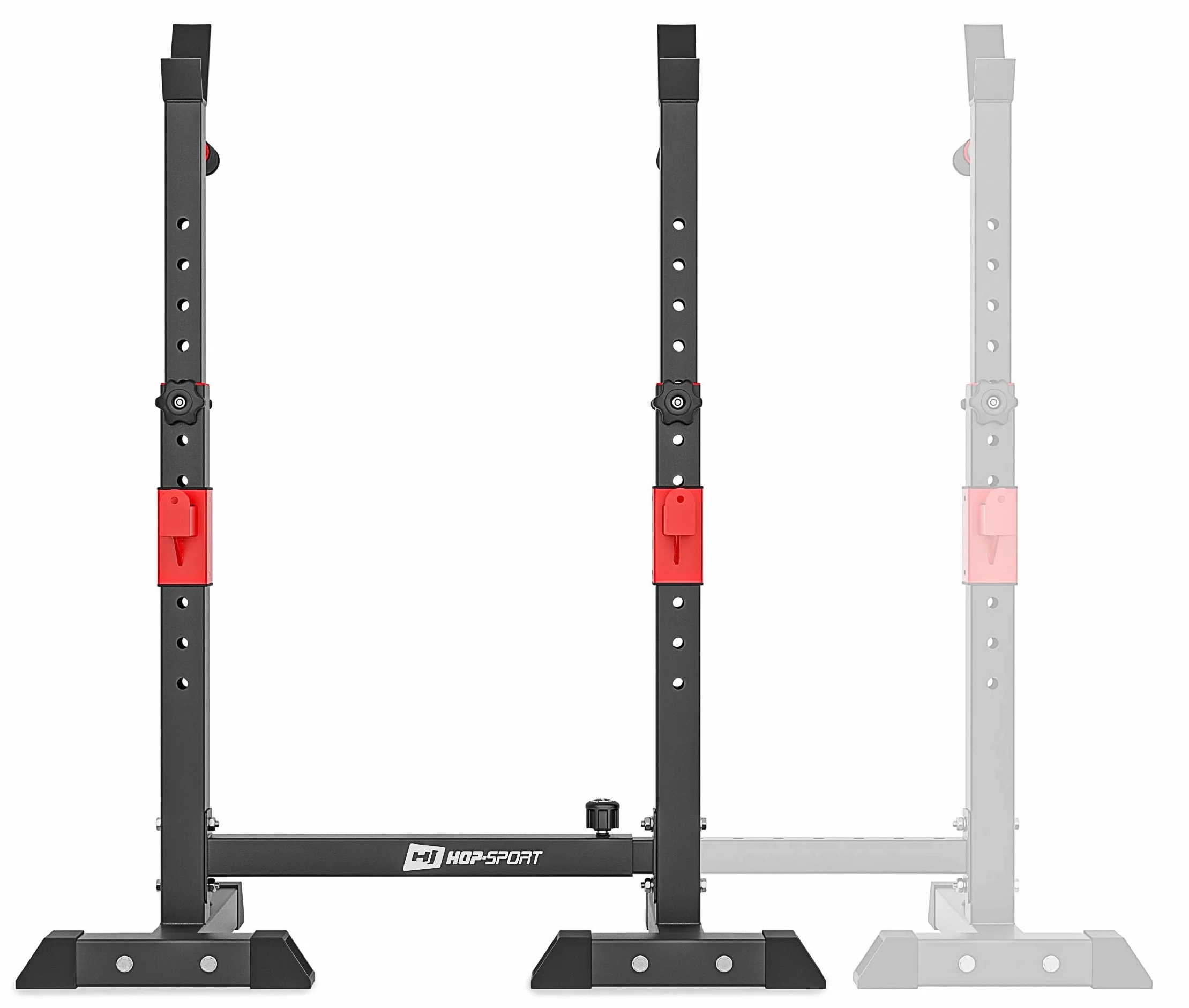 Hop-Sport HS-1004L regulowany stojak na hantle, do przysiadów, maksymalna pojemność 250 kg, regulowany uchwyt do treningu w domu