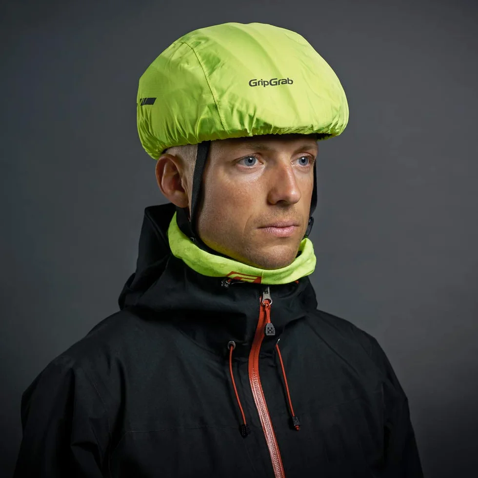 GripGrab Wodoszczelny pokrowiec na kask rowerowy odblaskowy
