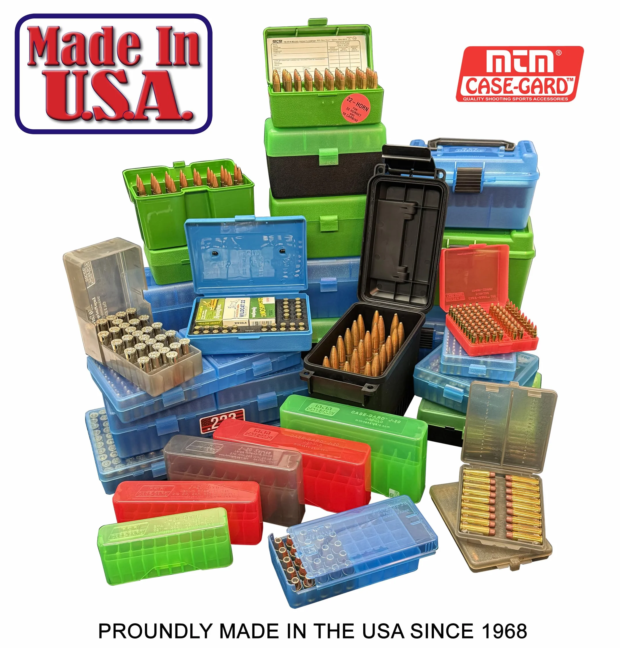 MTM 50 Round Rifle Ammunition Box RLLD-50 Green (RLLD-50)