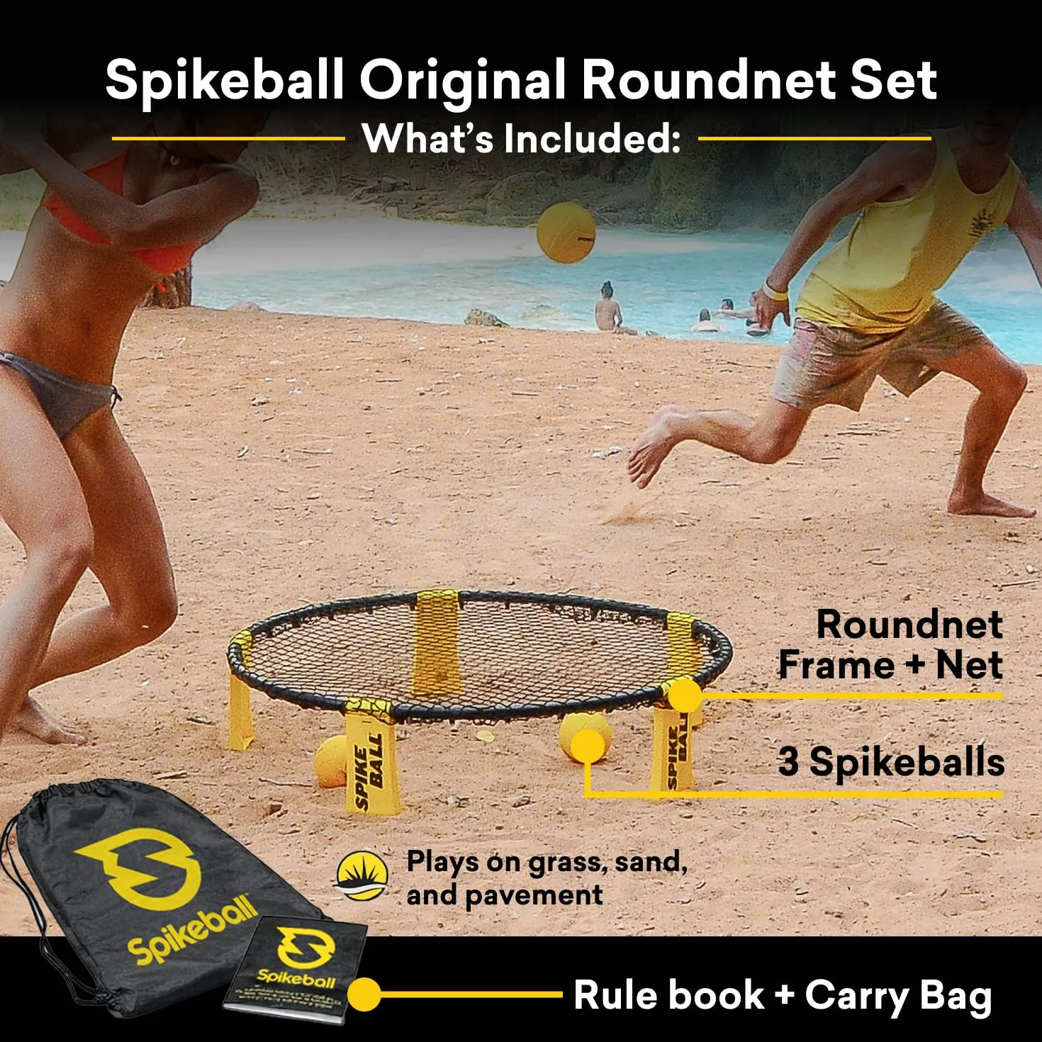 Spikeball Spikeball_20500 S-CM-002 Roundnet, Żółty/Czarny, Jeden Zestaw