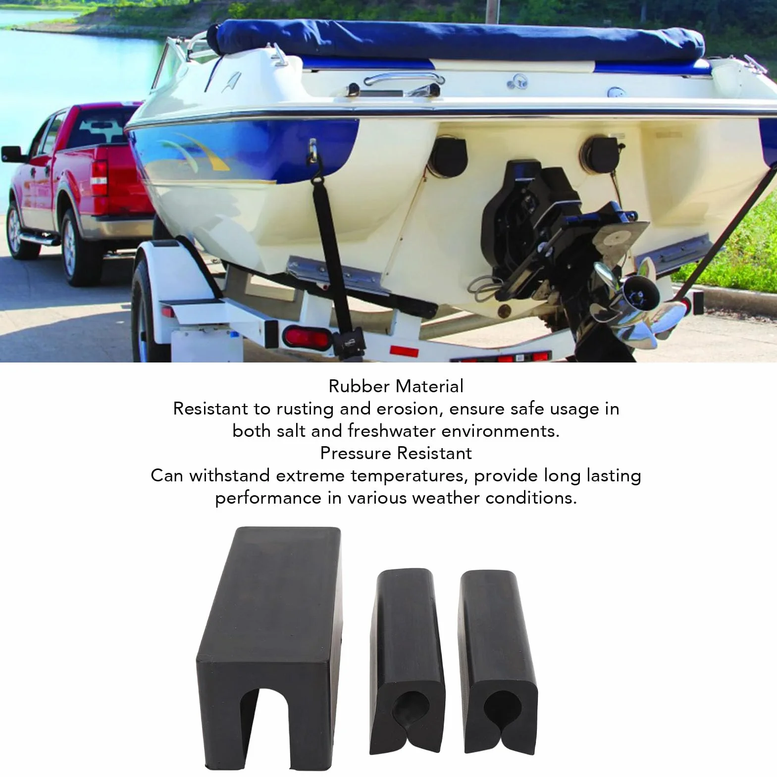 Transom Saver Support,Rubber Boat Transom Saver with 2 Trailering Motor Locks,Outboard Motor Transom Saver for Outboards with Single Rams Hydraulic Tilt Systems