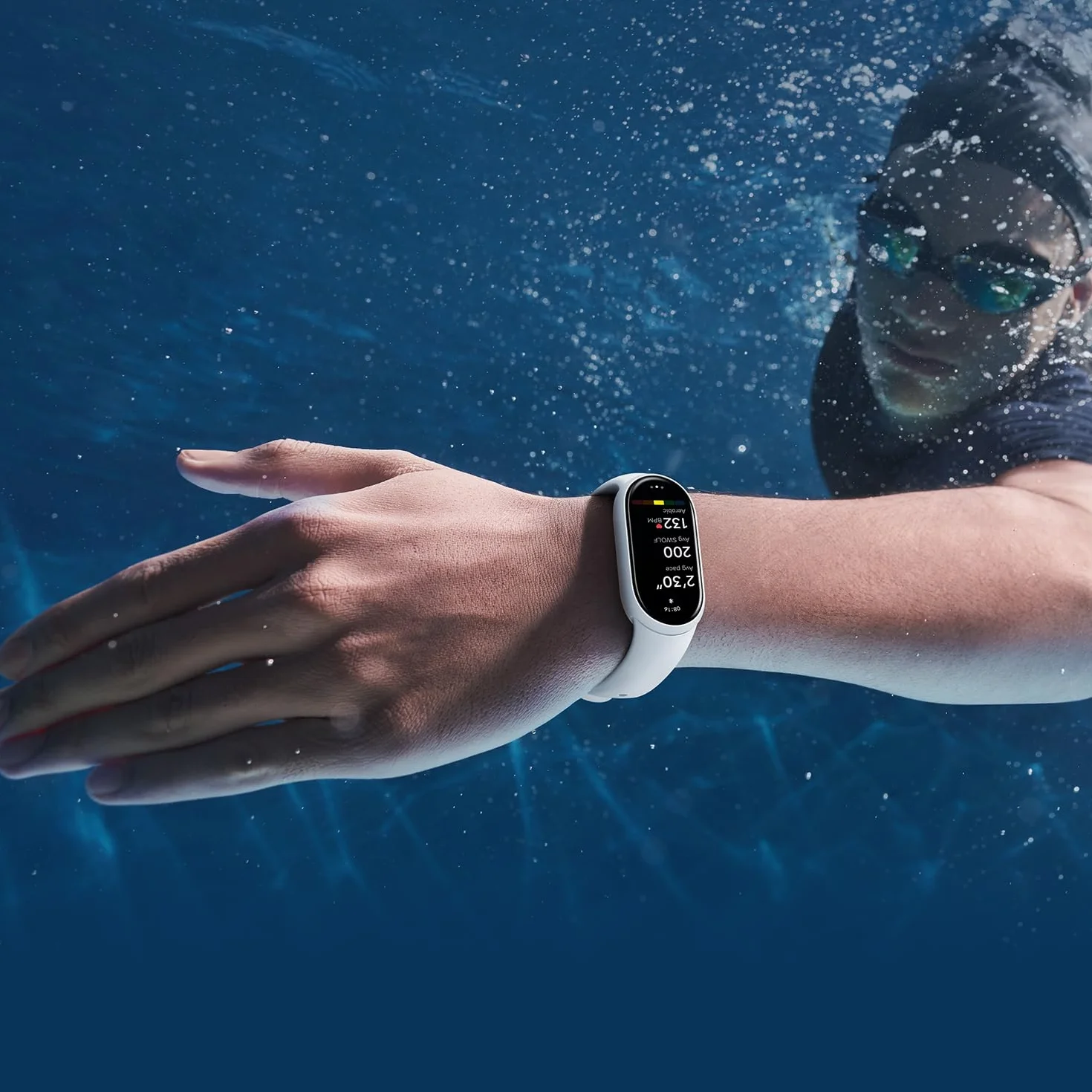 Xiaomi Smart Band 10, Smart Watch, Fitness Tracker, wyświetlacz AMOLED 1,72", akumulator 21 dni, wodoszczelność 5ATM, SPO₂ i pomiar tętna, monitorowanie snu, 150+ trybów sportowych, srebrny