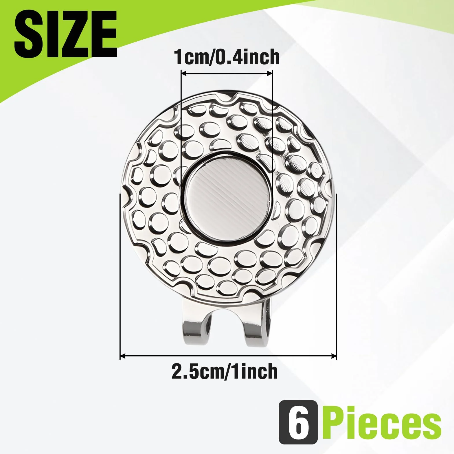 LEONTOOL 6 sztuk klipsów magnetycznych do czapki golfowej marker do piłek