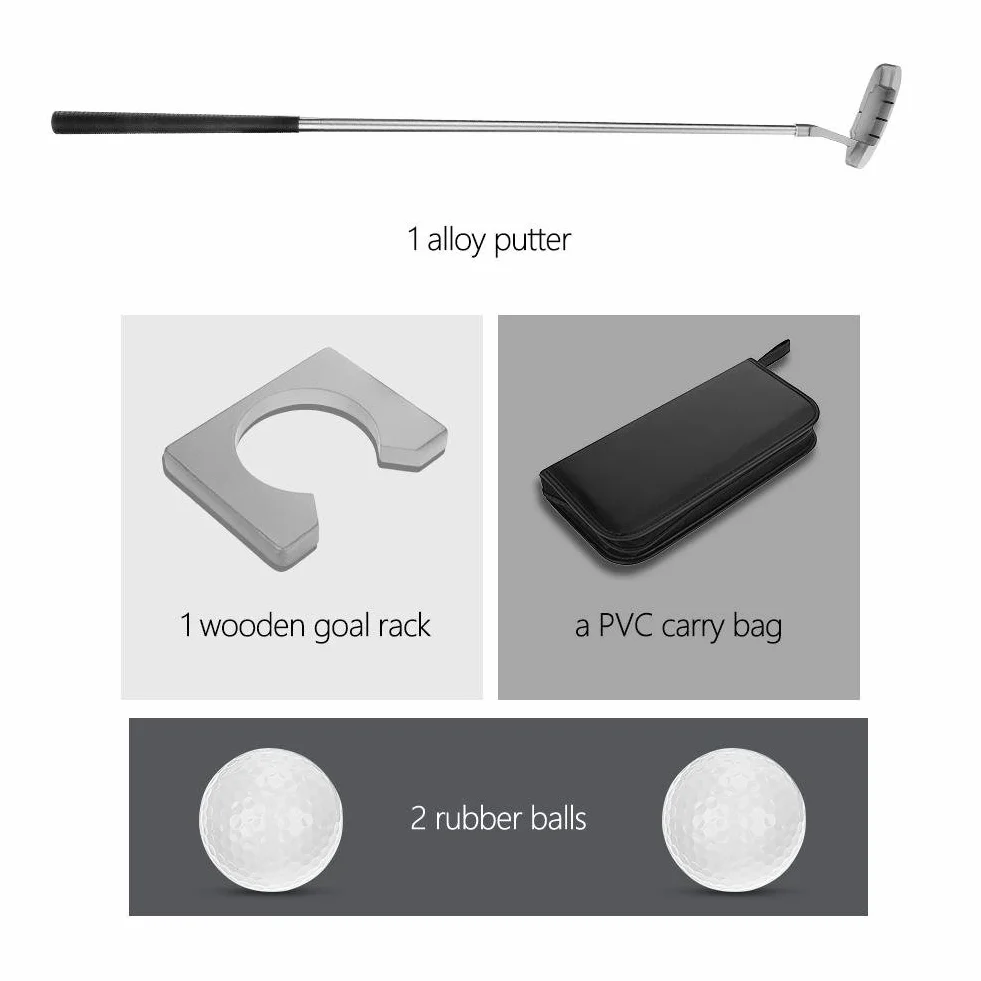 Zestaw nakładek golfowych Indoor Golf Practice Training Club Golf Putter Kit z piłkami i torbą