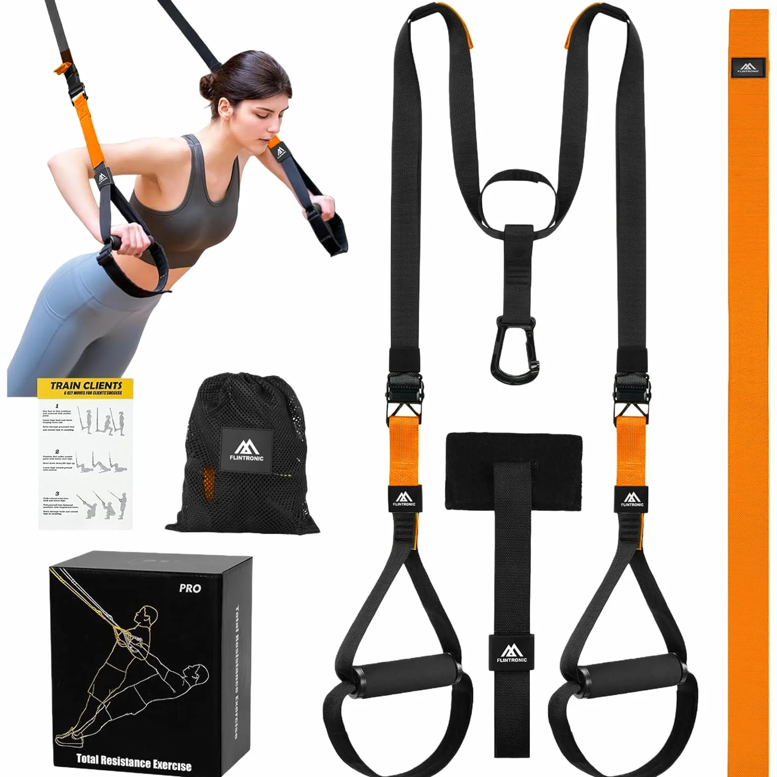 Flintronic Sling Trainer Zestaw Treningowy Zawieszenia TRX Fitness Dom