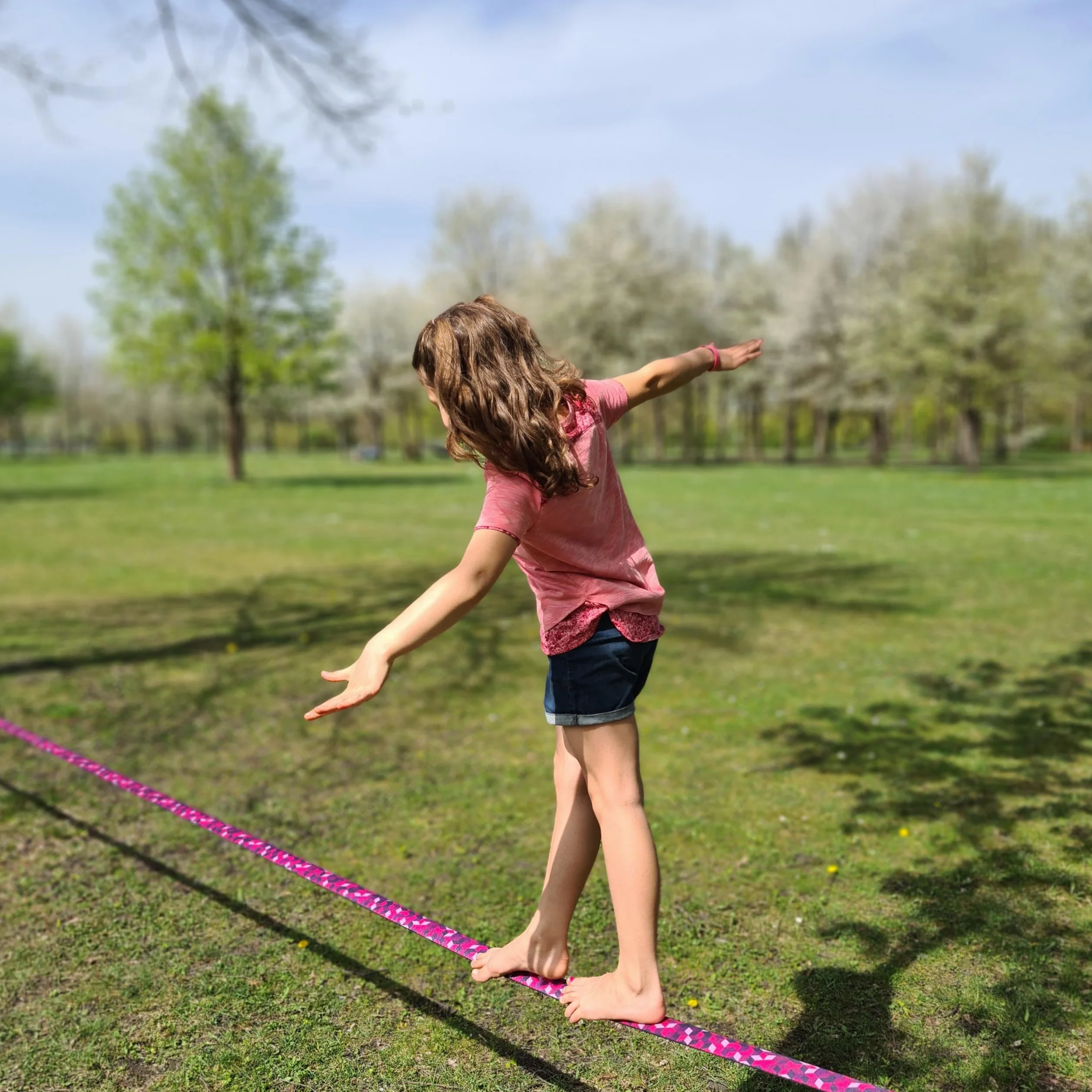 Slackline zestaw kostek, długość 25 m, kompletny zestaw dla dzieci, początkujących, zaawansowanych i profesjonalistów, łącznie z torbą do noszenia