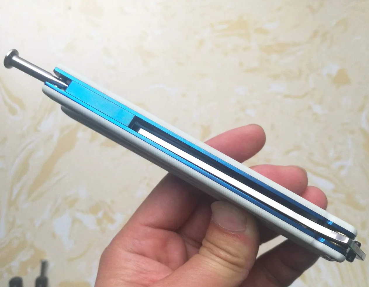 Taktyczny trenażer G10 łożysko rękojeści Stone Wash Metal Steel Blunt Dull Blade nieostrzone narzędzie