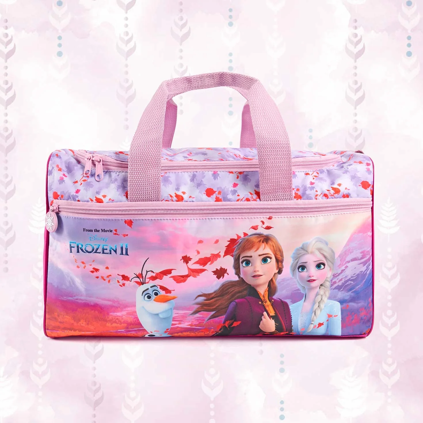 PERLETTI Torba Sportowa Frozen 2 dla Dziewczynek Rozowy - Sportowa Torba na Ramię z Księżniczkami Anna Elsa - Wodoodporna Torba na Siłownię Basen Podróż Wędrówek Wycieczek i w Czasie Wolnym Dzieci