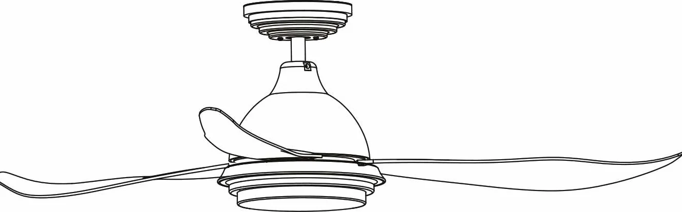Wentylator sufitowy Pepeo Raja 122cm Biały LED z pilotem cichy silnik DC odwracalny