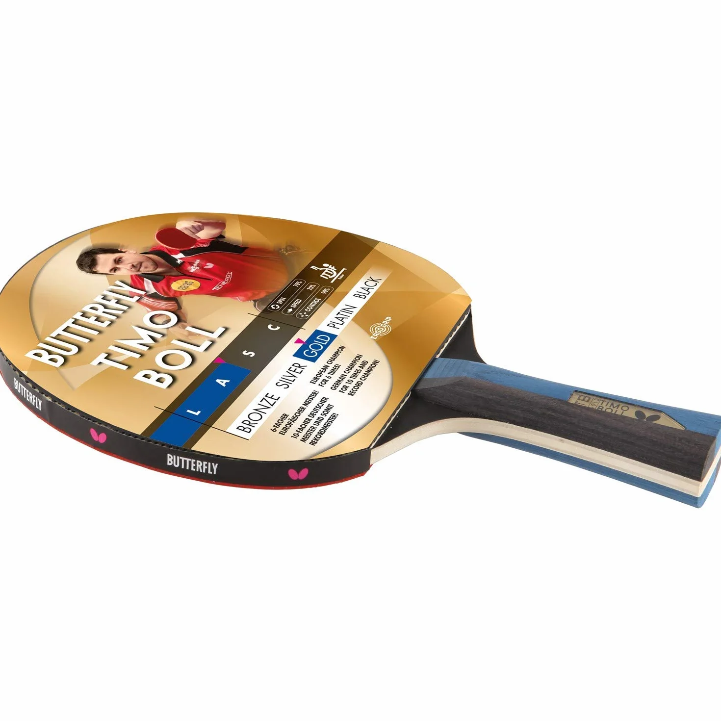 Butterfly Timo Boll Gold profesjonalna rakieta do tenisa stołowego z certyfikatem ITTF