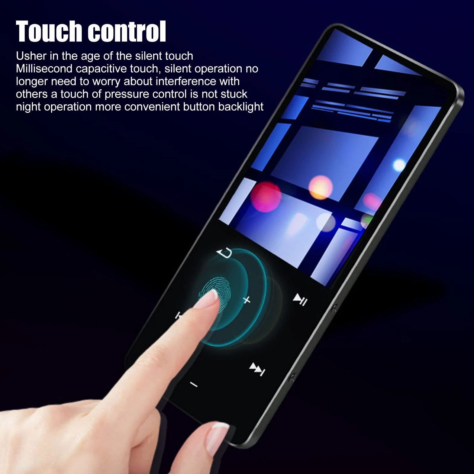 Odtwarzacz MP3 Bluetooth 5.0 Dotykowy Ekran MP4, 30h Muzyki, Bezstratny Dźwięk HiFi Przenośny