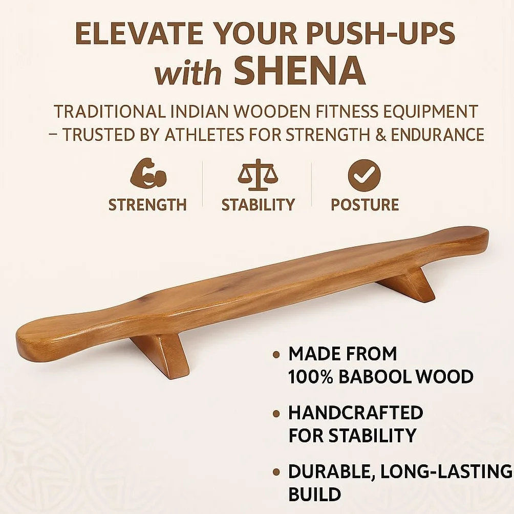 KD Willmax SHENA PUSH UP BAR FITNESS INDIAN CLUB MEEL KARLA KATAI FITNESS TRWAŁY DREWNIANY SPRZĘT - 2,5 m