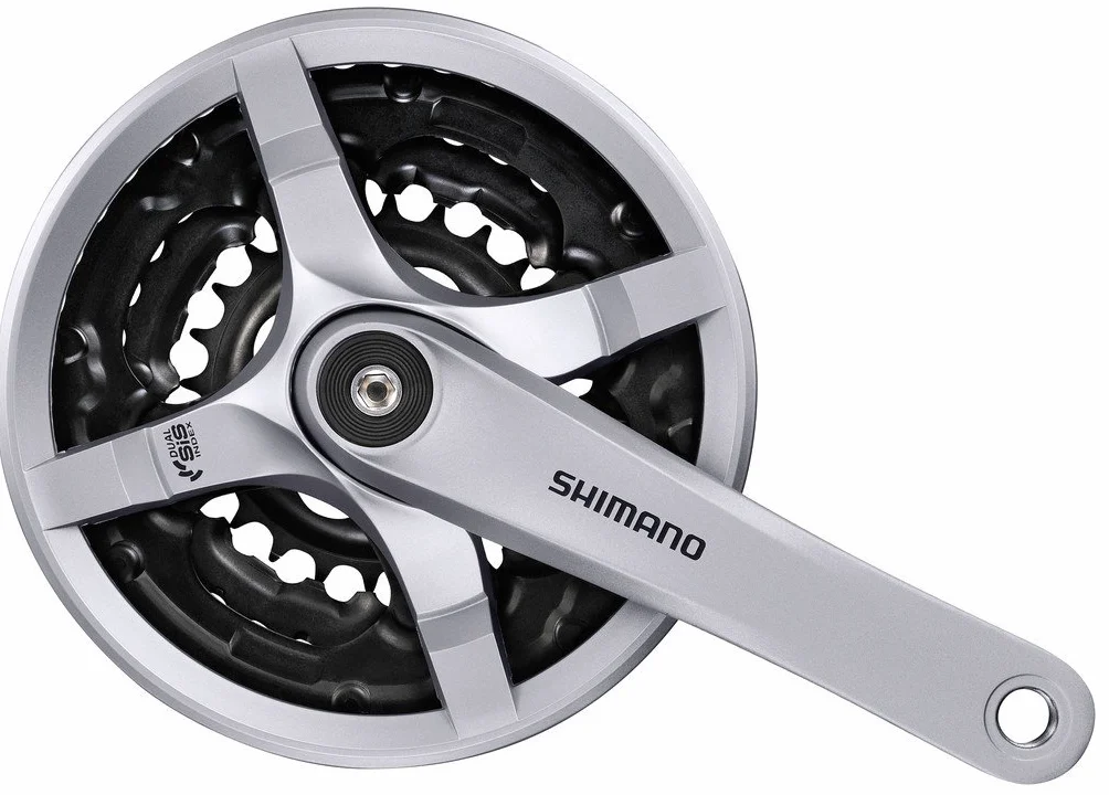 SHIMANO zestaw korbowy 175 mm srebrny