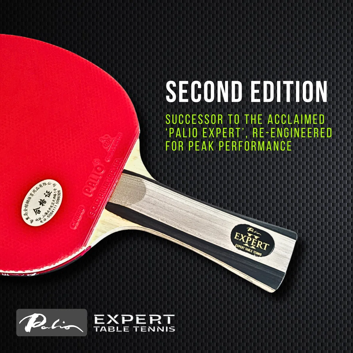 Palio Expert 2.0 kij do tenisa stołowego i etui | Zatwierdzone przez ITTF wysokowydajne rakiety do pingponga dla początkujących | Maksymalny obrót i kontrola