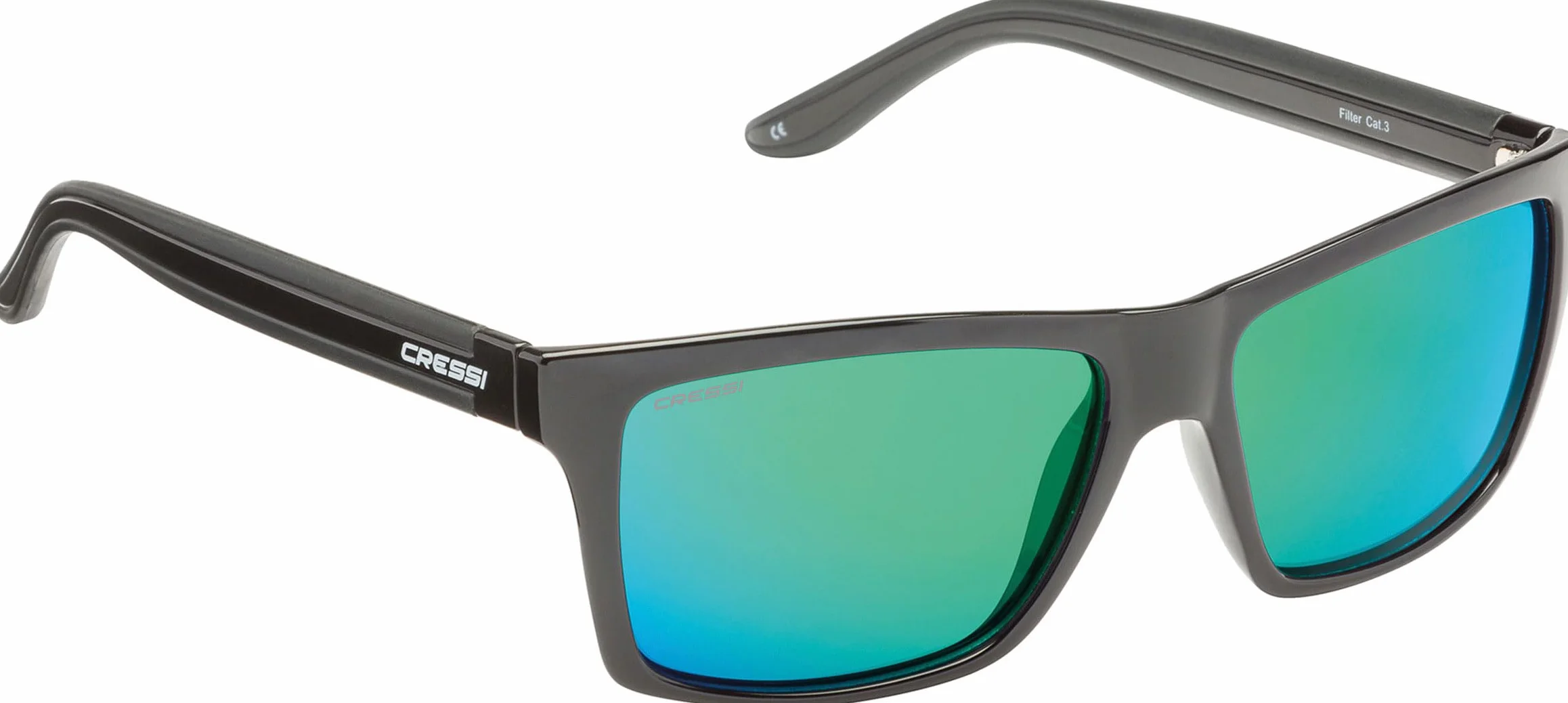 Cressi Rio Sunglasses Sportowe Okulary Przeciwsłoneczne Czarny Zielony