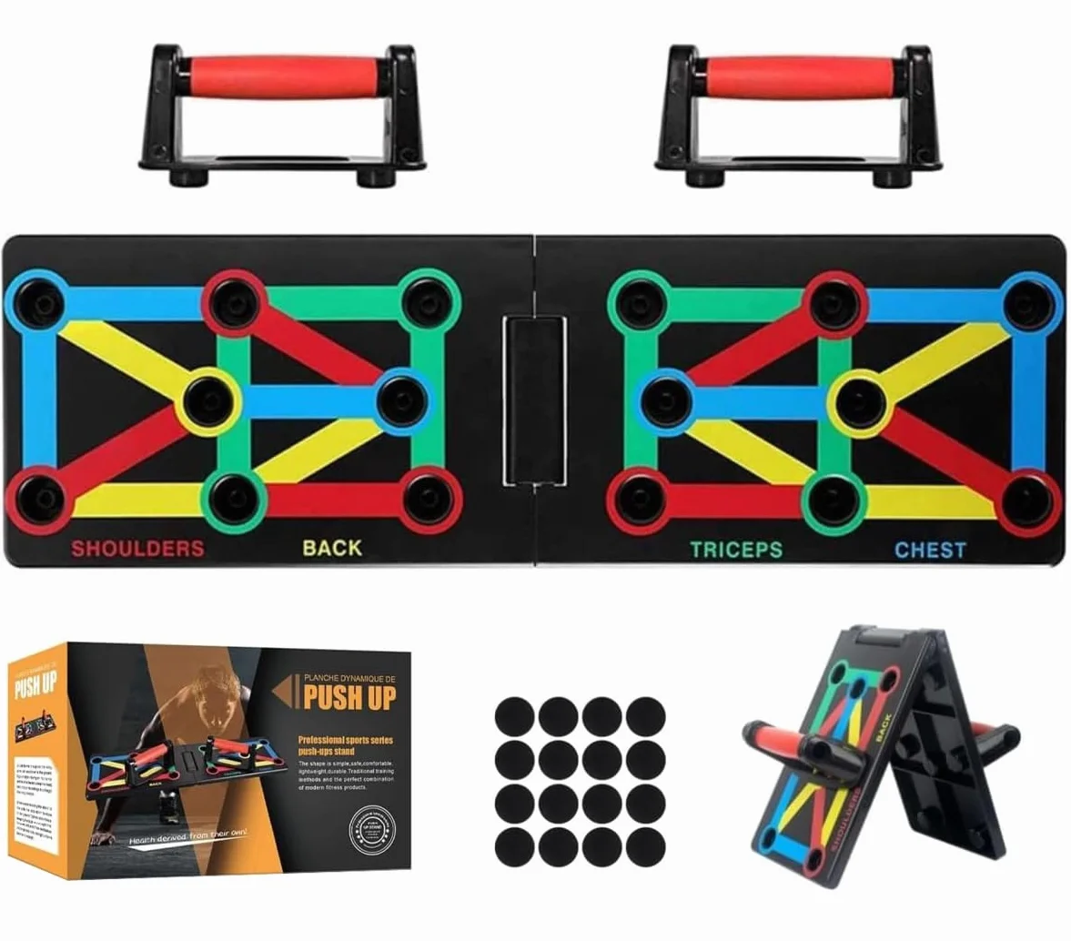 Uchwyty do pompek, deska do pompek, 12 w 1, wielofunkcyjne urządzenie treningowe do domu, deska Push Up, efektywne kształtowanie, deska Push Up Rack, dla mężczyzn i kobiet