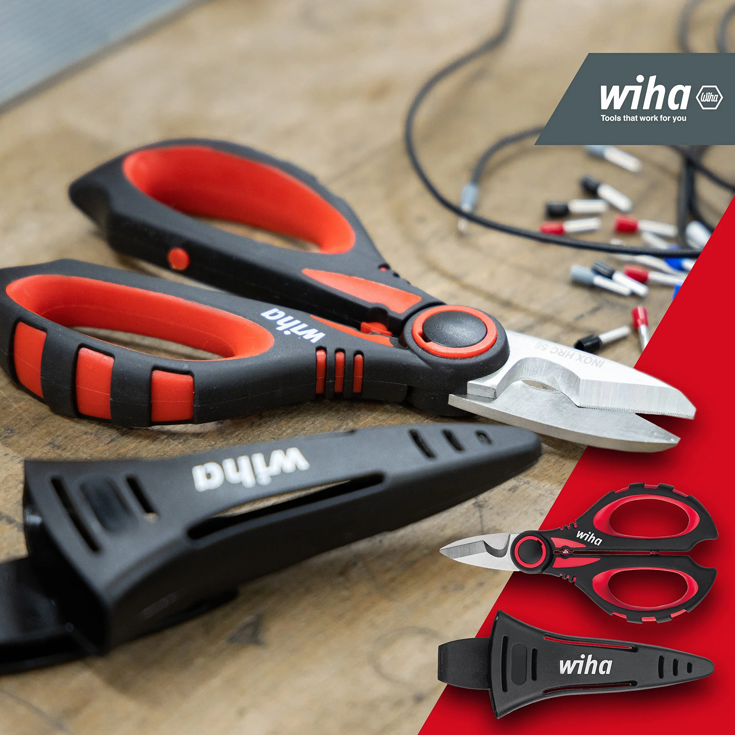 WIHA 41923 Electricist Tijera Z 71 7 06 160 mm SB Professional Electric Ref. Z71716006SB, 1 sztuk